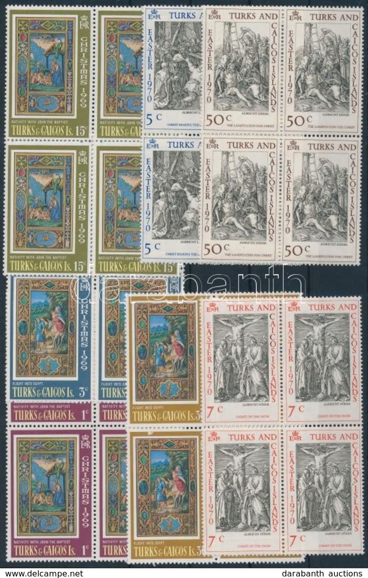 ** 1969-1971 Húsvét és Karácsony Sorok összefüggésekben Mi 238-241, 244-246, 282-287 - Other & Unclassified