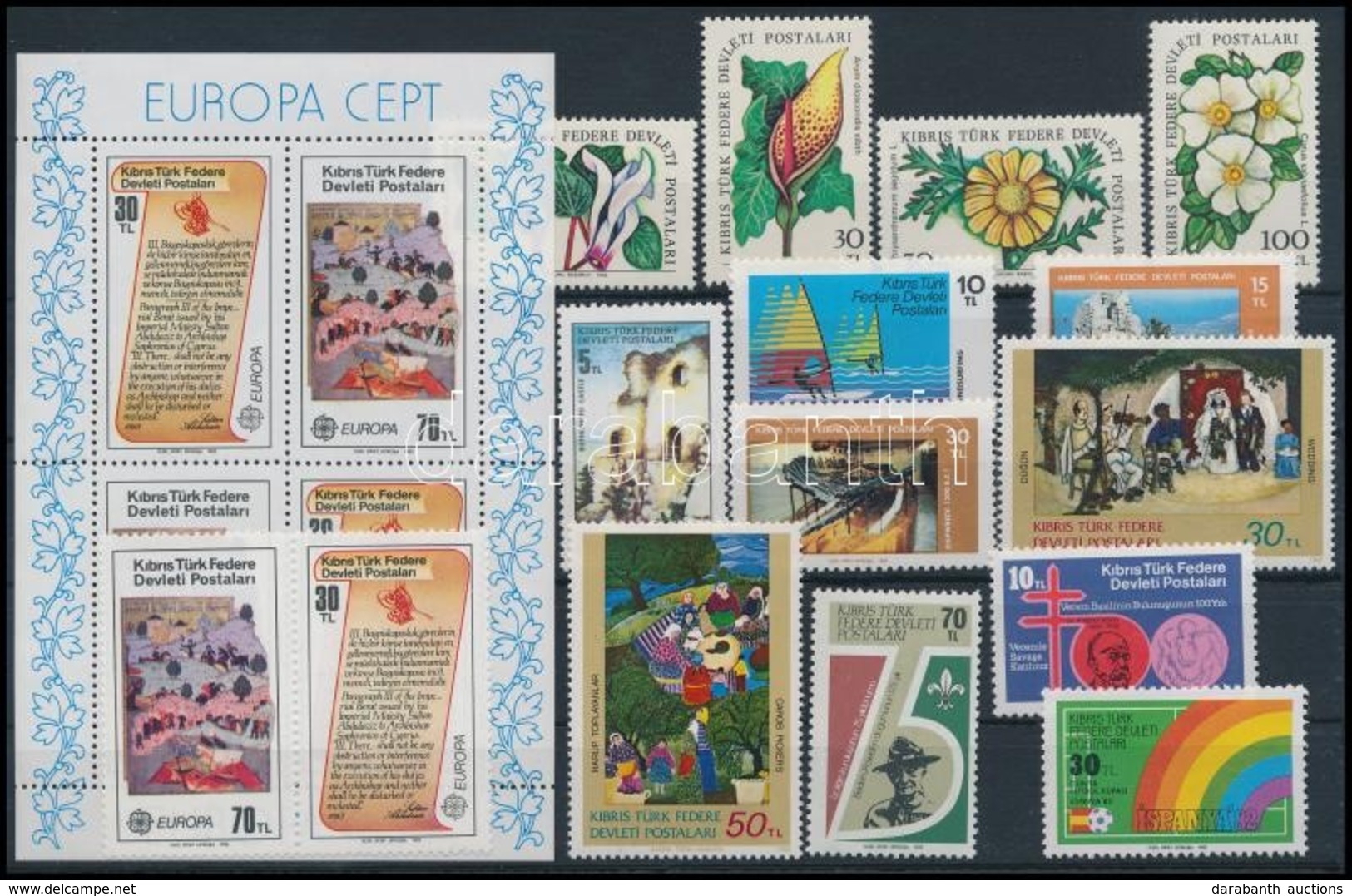 ** 1982 4 Klf Sor, 1 Blokk és 1 Pár,
4 Set, 1 Block And 1 Pair - Other & Unclassified