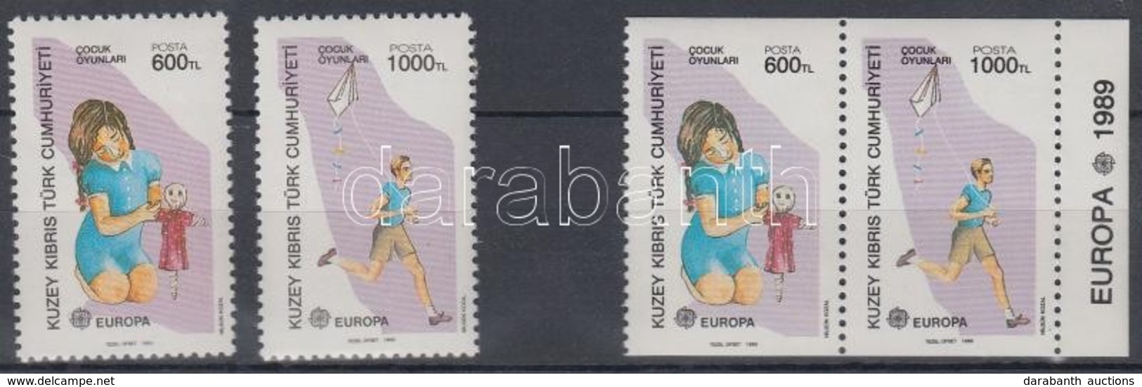 ** 1989 Europa CEPT: Játékok Mi 249A-250A + Párban 249C-250C - Sonstige & Ohne Zuordnung