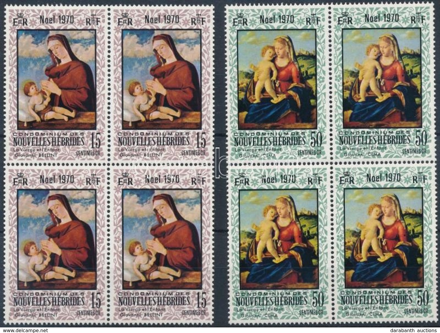 ** 1970 Karácsony Sor Négyestömbökben Mi 299-300 - Sonstige & Ohne Zuordnung