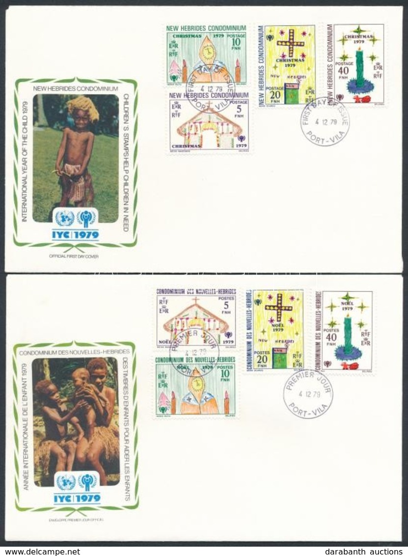 1979 Nemzetközi Gyermekév 2 Klf Sor Mi 545-548, 549-552 2 Db FDC-n - Other & Unclassified