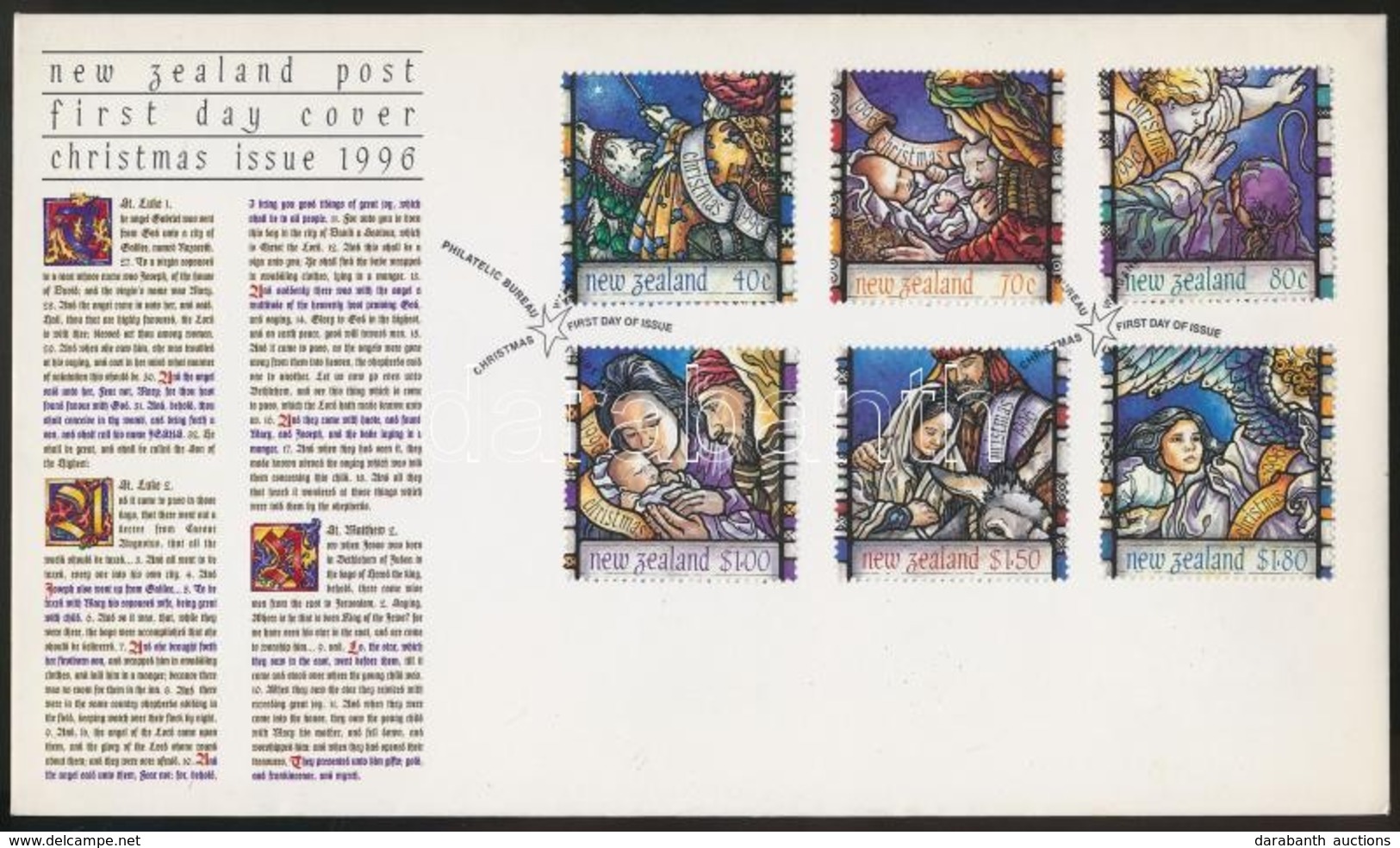 1996 Karácsony Sor Mi 1549-1554 FDC-n - Other & Unclassified