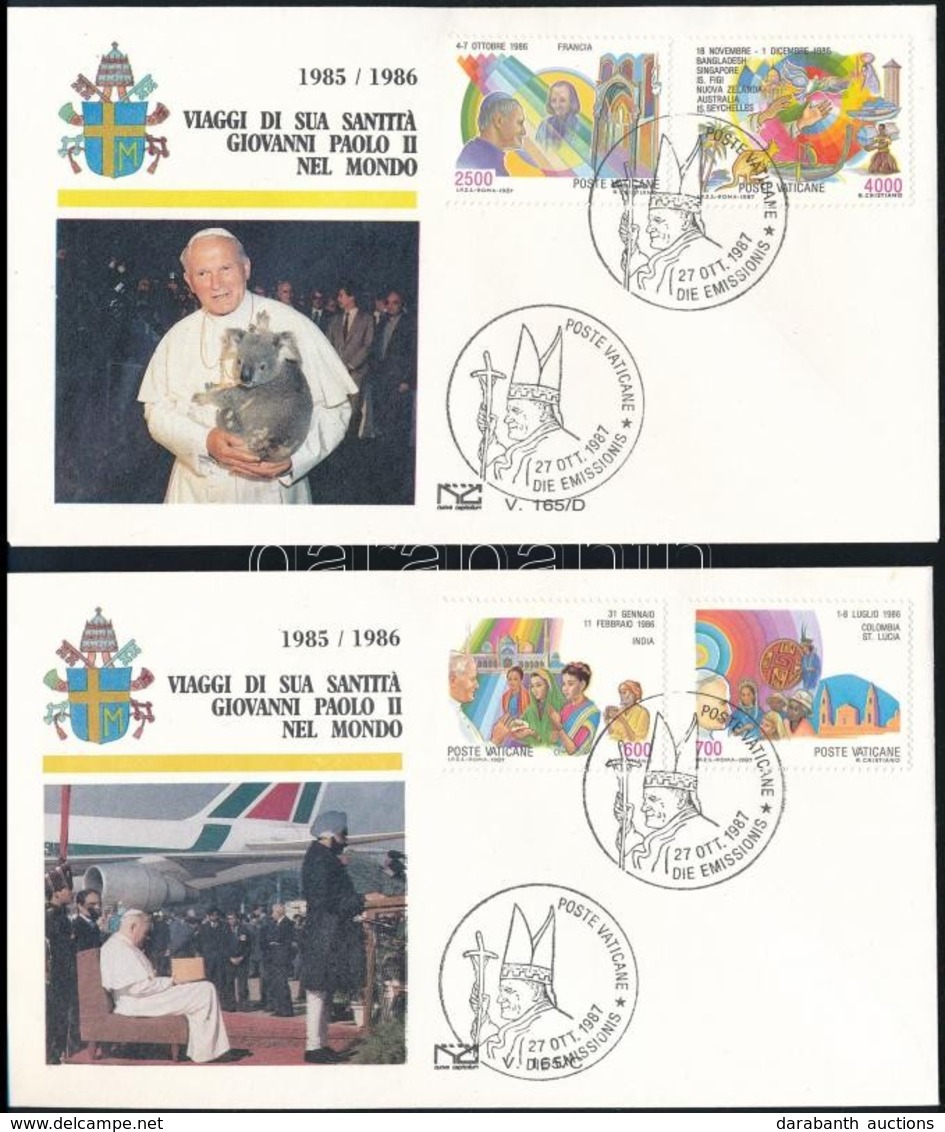 1987 Pápa Sor 4 Db FDC-n,
Pope
Mi 926-933 - Other & Unclassified