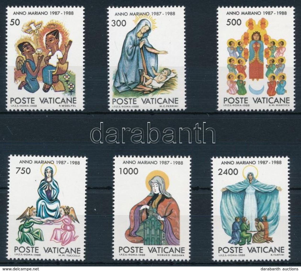 ** 1988 Festmény Sor + FDC-n,
Painting
Mi 940-945 - Sonstige & Ohne Zuordnung