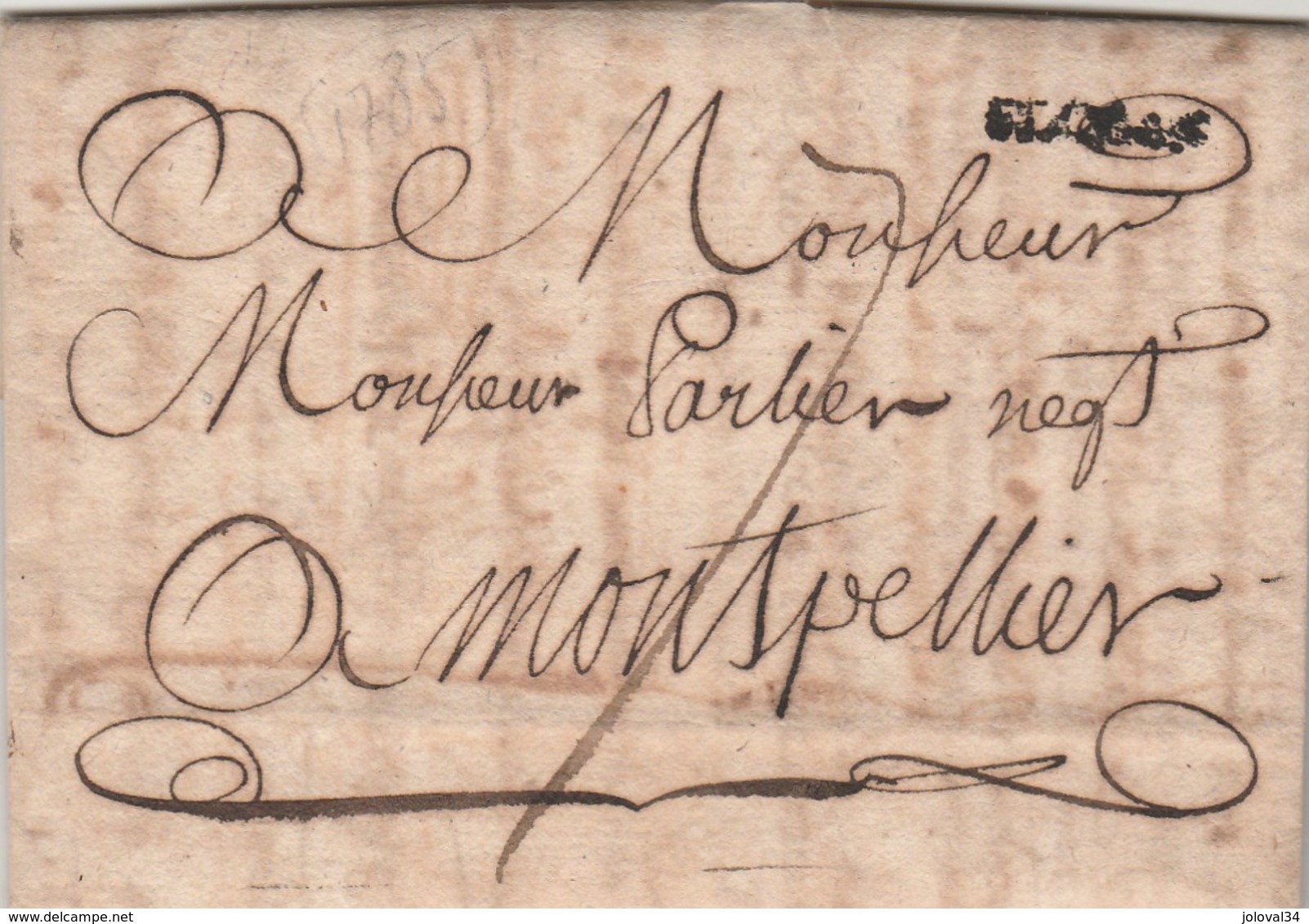 Lettre RARE Marque Postale écrite Par Molines Pont De Montvert Lozère 30/5/1785 Pour Parlier Montpellier Hérault - 1701-1800: Précurseurs XVIII