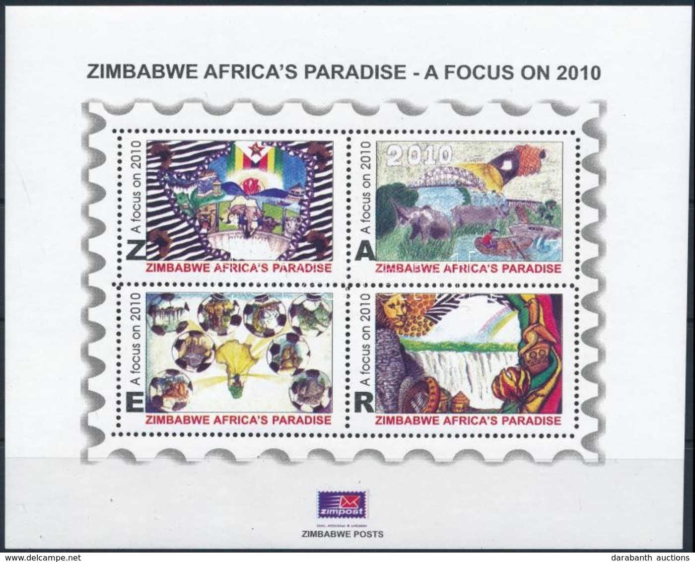 ** 2010 Mennyei Zimbabwe Kisív,
Heavenly Zimbabwe Mini Sheet
Mi 938-941 - Sonstige & Ohne Zuordnung