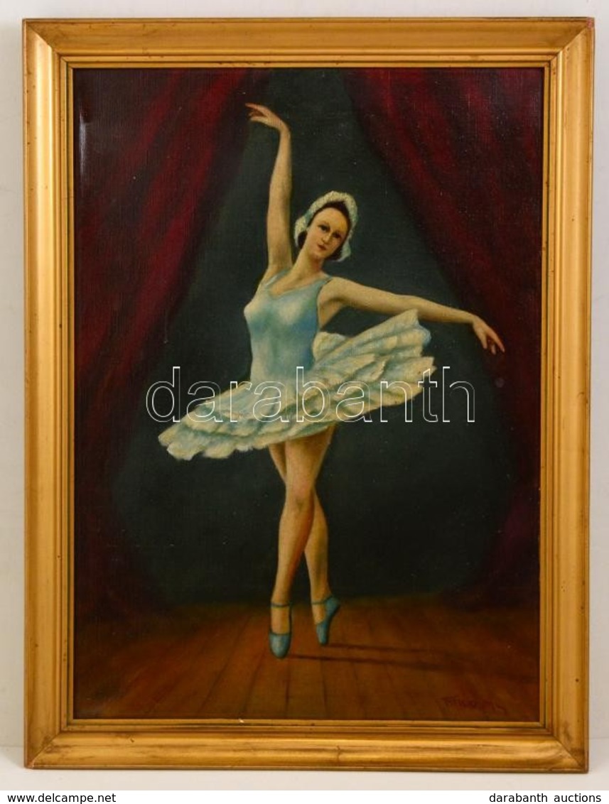 Fried Jelzéssel: Balerina. Olaj, Vászon, Keretben, 55×40 Cm - Other & Unclassified