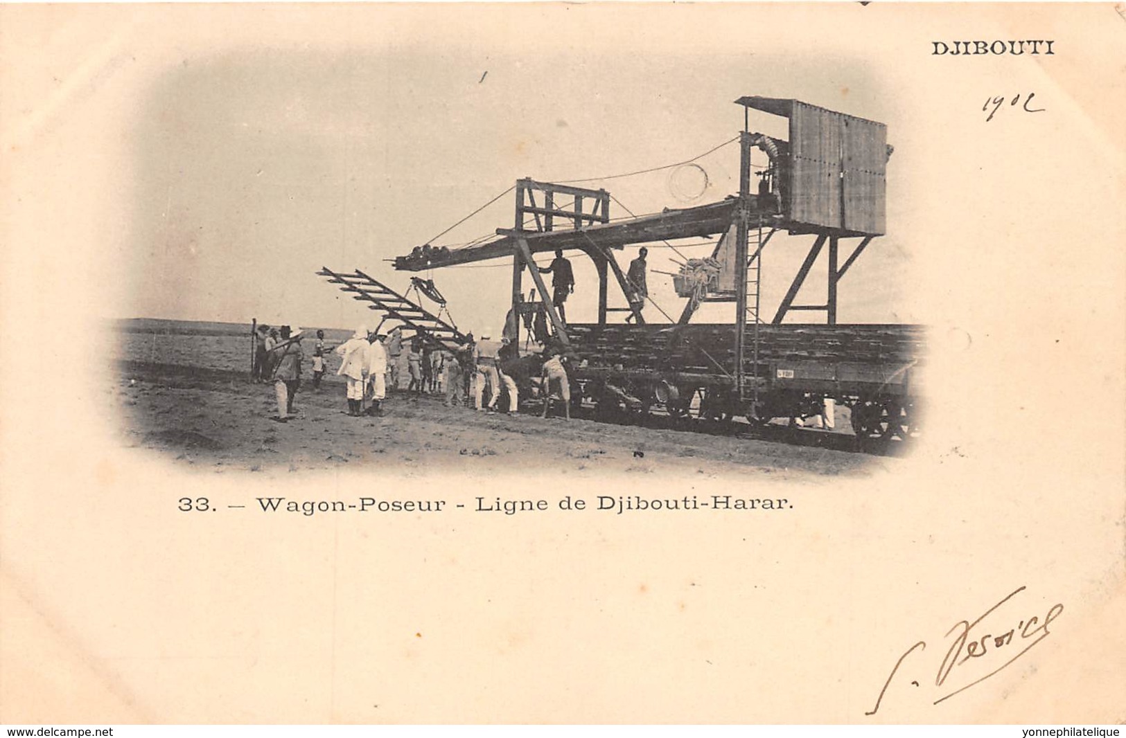 Djibouti / Topo - 36 - Wagon Poseur - Ligne De Djibouti Harar - Djibouti