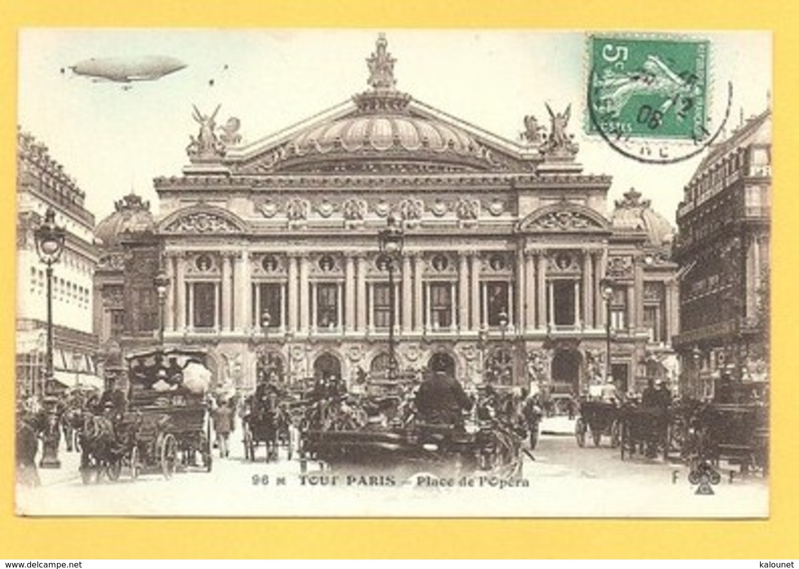 Carte Postale En Noir Et Blanc " Tout Paris,Place De L'Opéra " à PARIS - Places, Squares