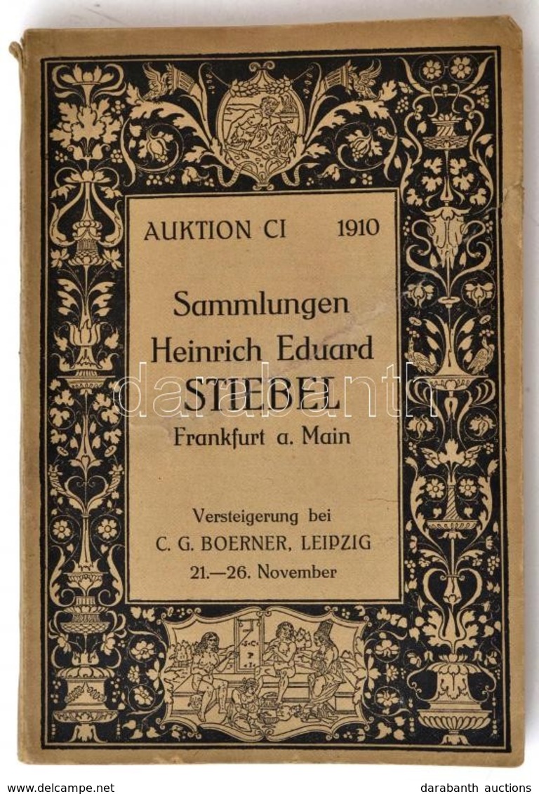 Auktion-Katalog Der Sammlungen Heinrich Eduard Stiebel. Ex Libris Aukciós Katalógus. Altenburg, 1910, Oskar Bonde, XVI+2 - Other & Unclassified