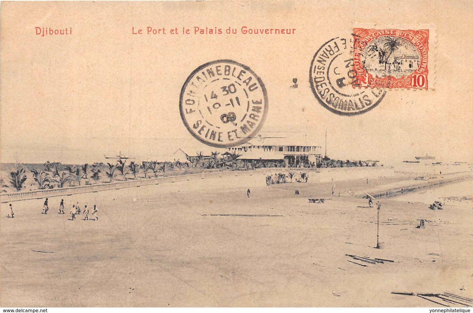 Djibouti / Topo - 69 - Le Port Et La Palais Du Gouverneur - Belle Oblitération - Djibouti