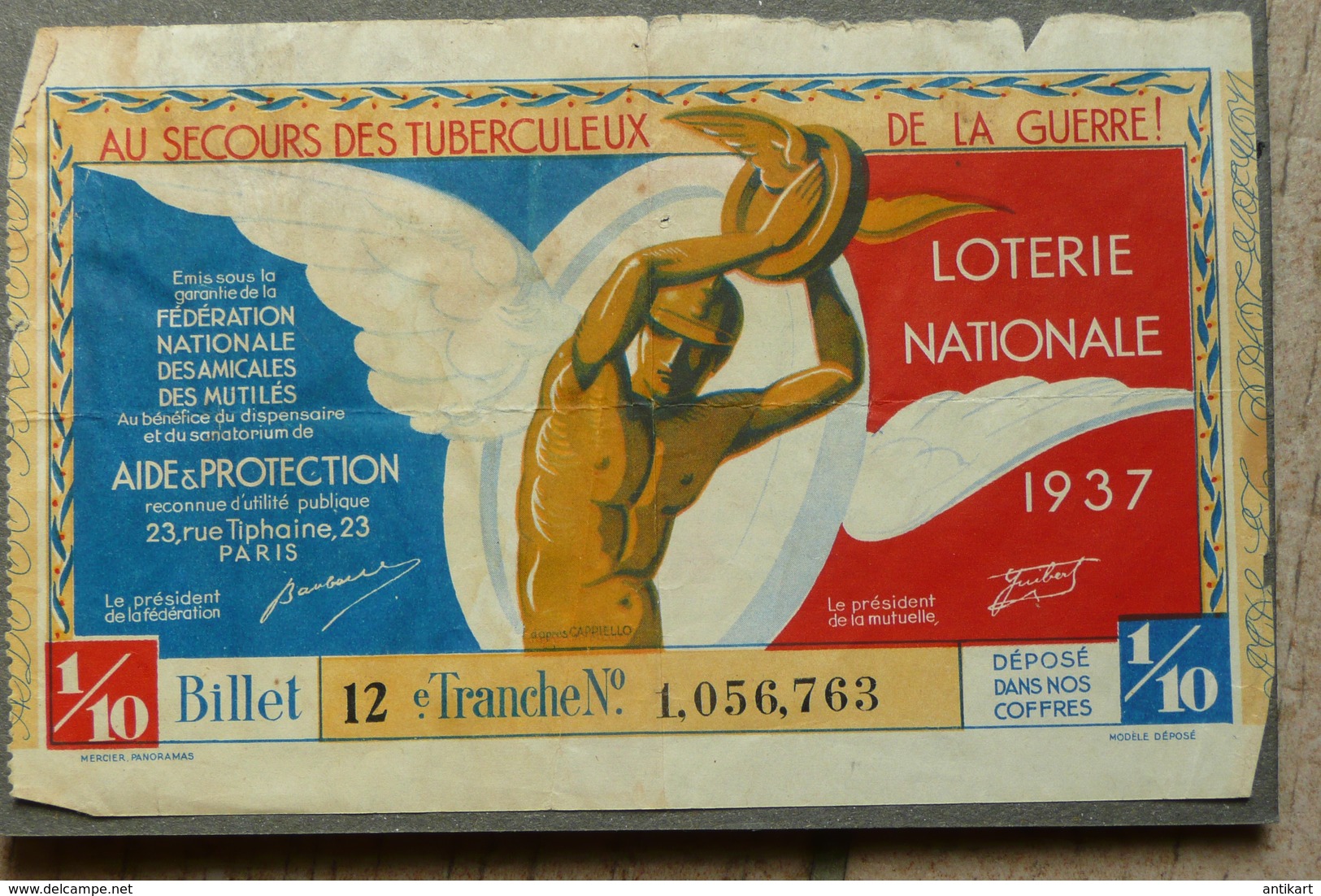 GUEULES CASSEES - 1937 - Loterie Nationale - Autres & Non Classés