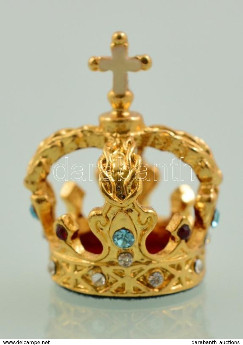 XIV. Erik Svéd Király Koronája Miniatűr, Díszdobozban, Leírással - Other & Unclassified