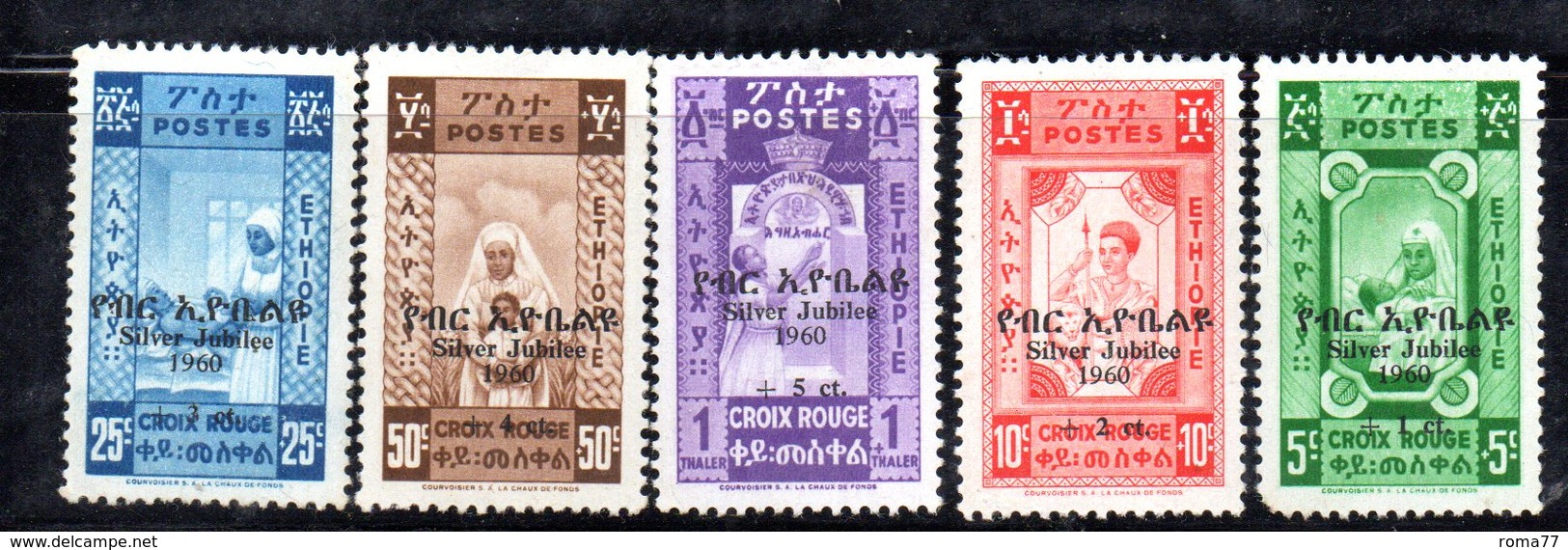 ETP87 - ETIOPIA 1960 , Yvert  N 354/358  ***  MNH. CROCE ROSSA - Etiopia