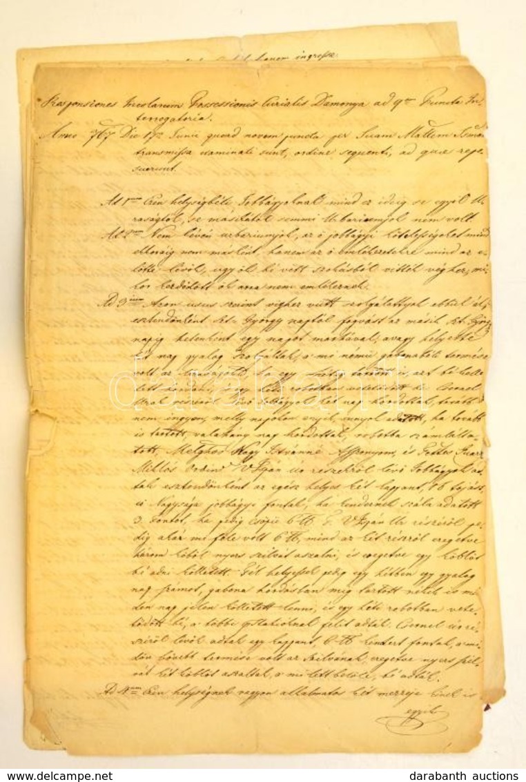 Cca 1798 Sopron, Thalabér István Soproni Levéltárnok Iratmásolatai Csernelháza és Damonya Nádasdy-birtokokkal Kapcsolato - Unclassified