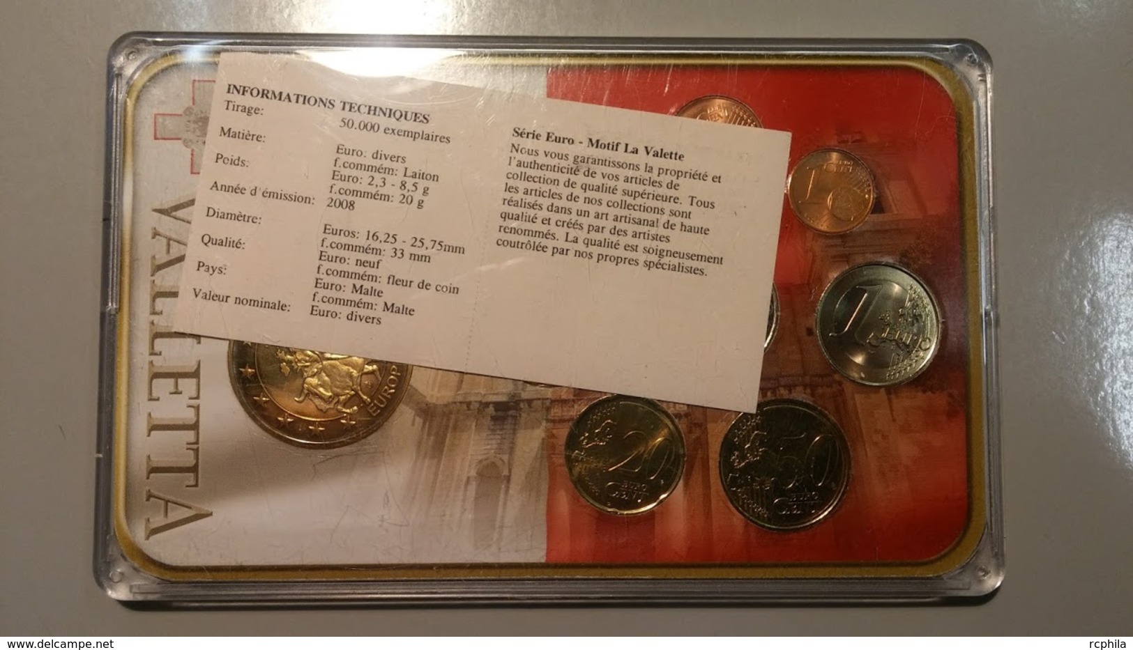 RC 10682 MALTE - SERIE EURO + MÉDAILLE DE LA VALETTE EN COFFRET BU NEUF TB - Malte