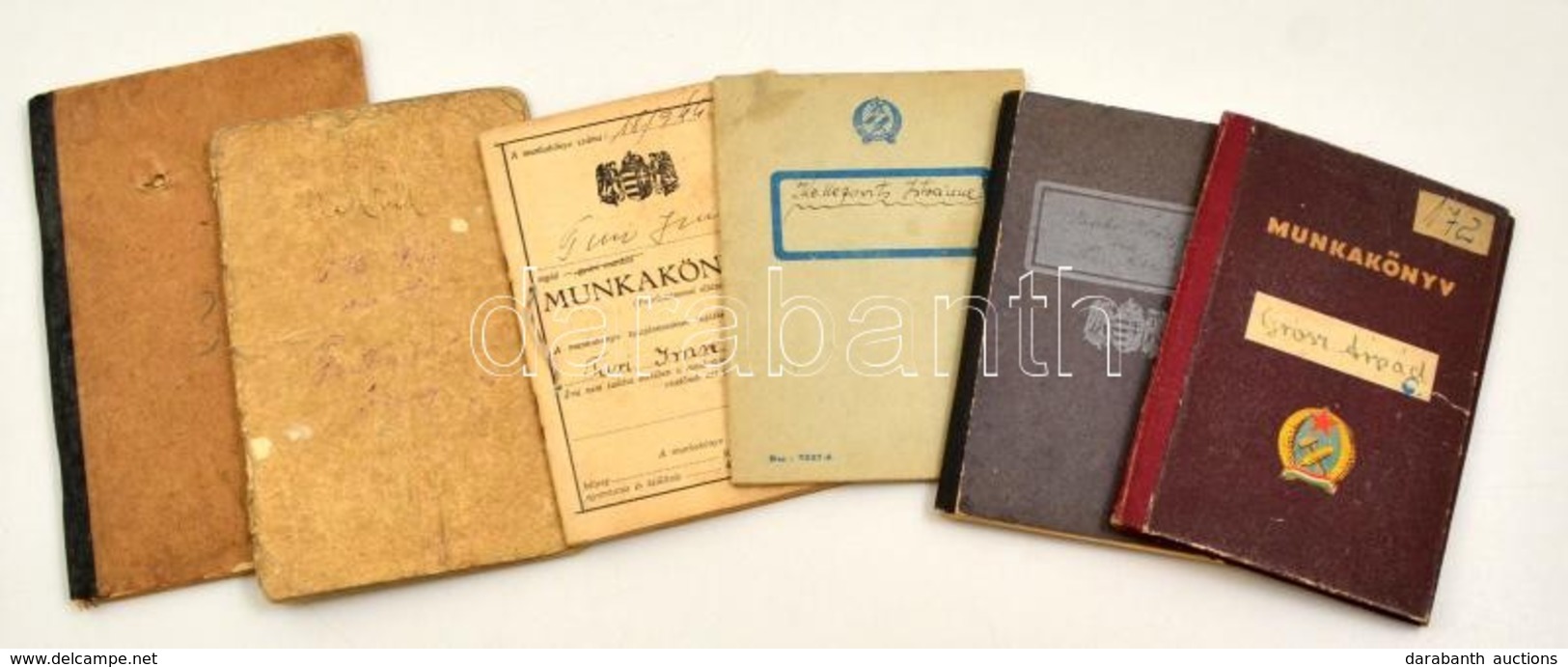 1924-1950 6 Db Cselédkönyv és Munkakönyv - Unclassified