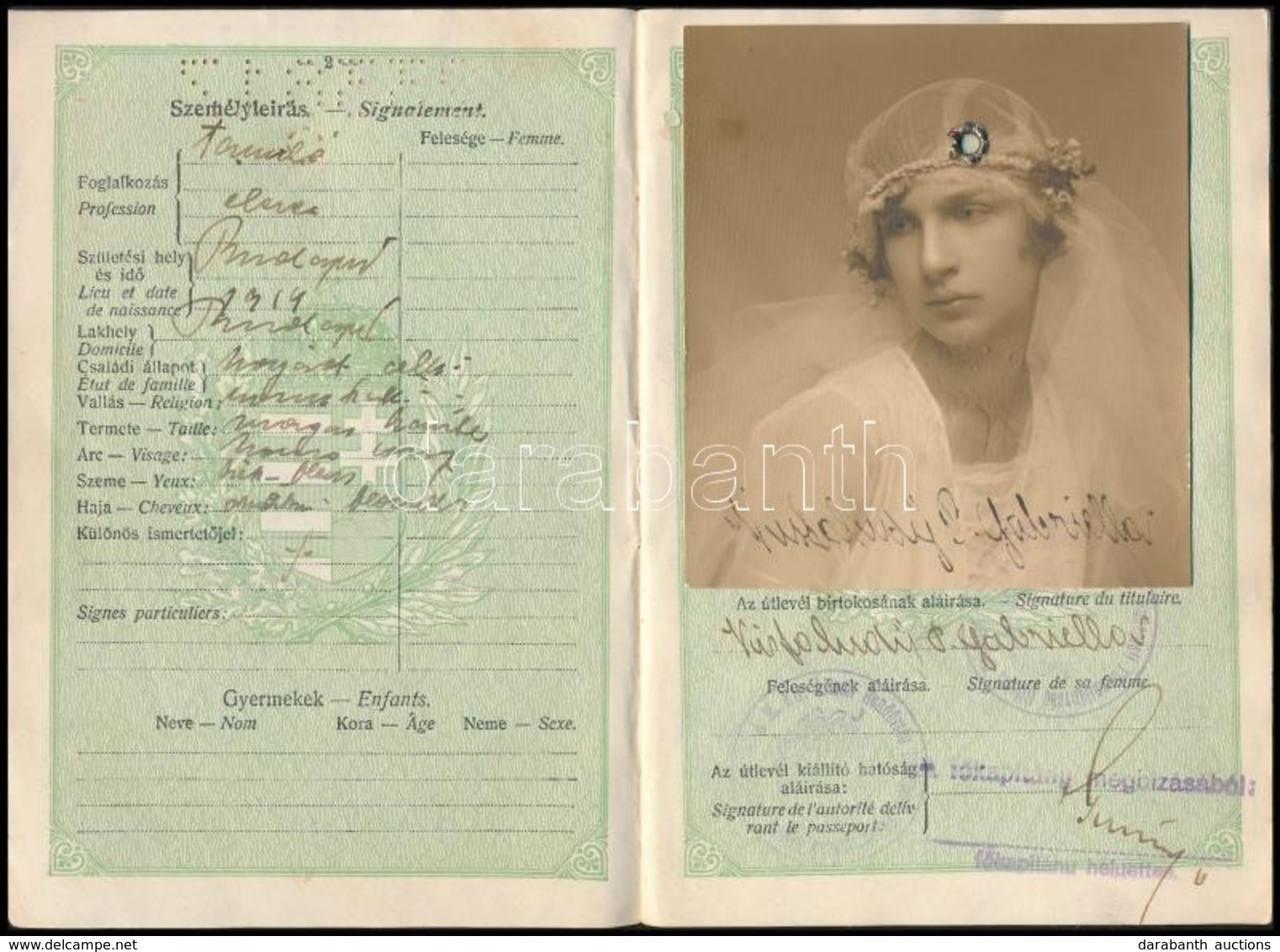 1932 Útlevél / Hungarian Passport - Sin Clasificación