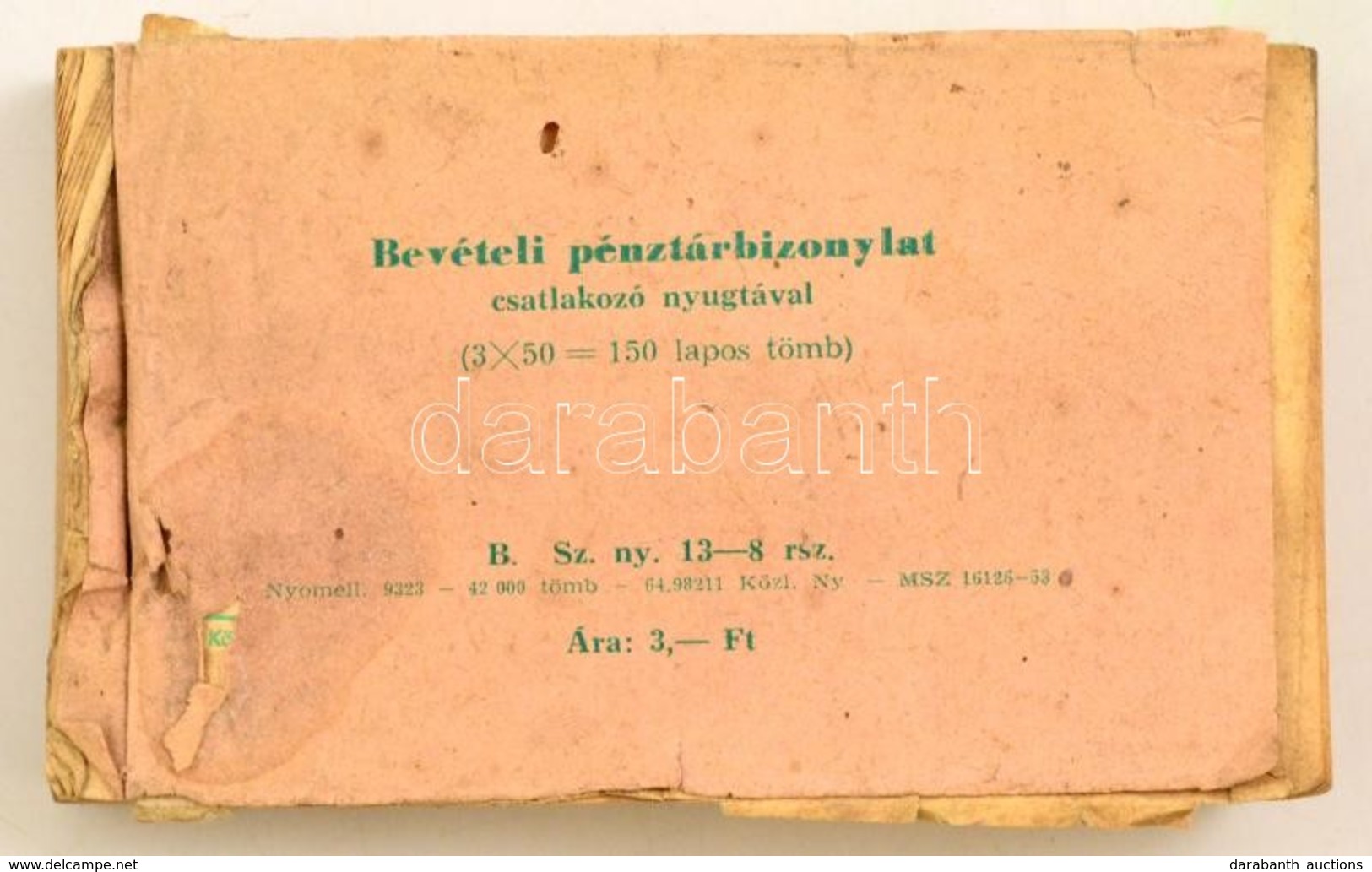 1965 Bevételi Pénztárbizonylat Csatlakozó Nyugtával, Illetékbélyegekkel - Unclassified