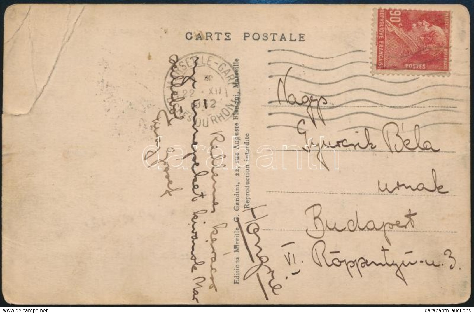 1932 A Ferencváros (Fradi) Labdarúgója, Turay József által Küldött Saját Kezűleg Megírt Képeslap  / Autograph Signed Pos - Other & Unclassified