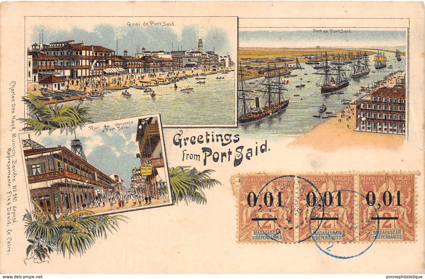 Egypte / Topo - Belle Oblitération - 61 - Greetings From Port Said - Belle Oblitération - Autres & Non Classés