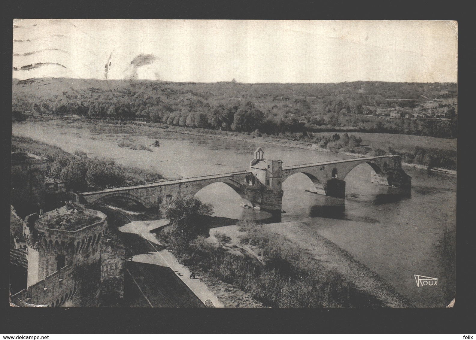 Avignon - Pont St-Bénézet Et Le Rhône - 1951 - Vernie - Avignon (Palais & Pont)