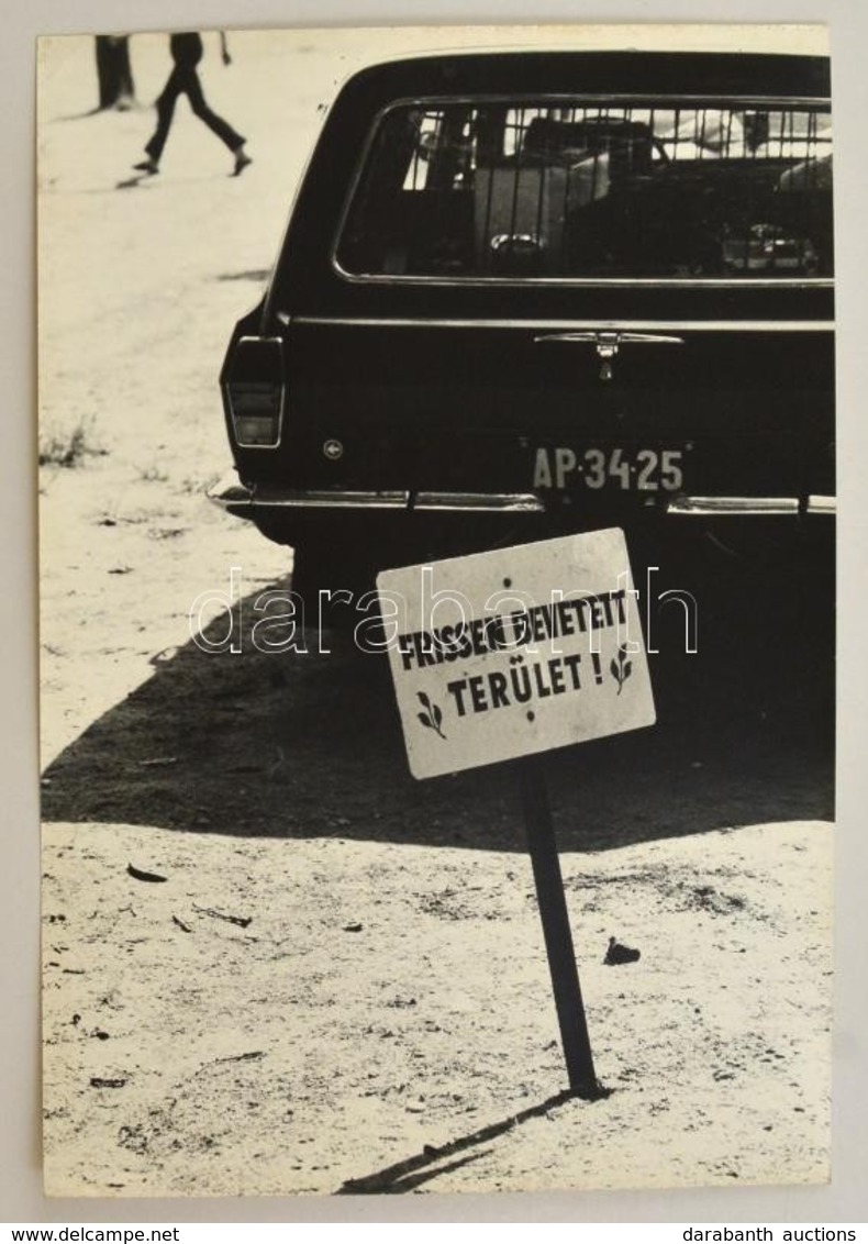 Cca 1975 Magyar Alfréd: Frissen Bevetett Terület, Feliratozott Vintage Fotóművészeti Alkotás, 40x27,5 Cm - Other & Unclassified