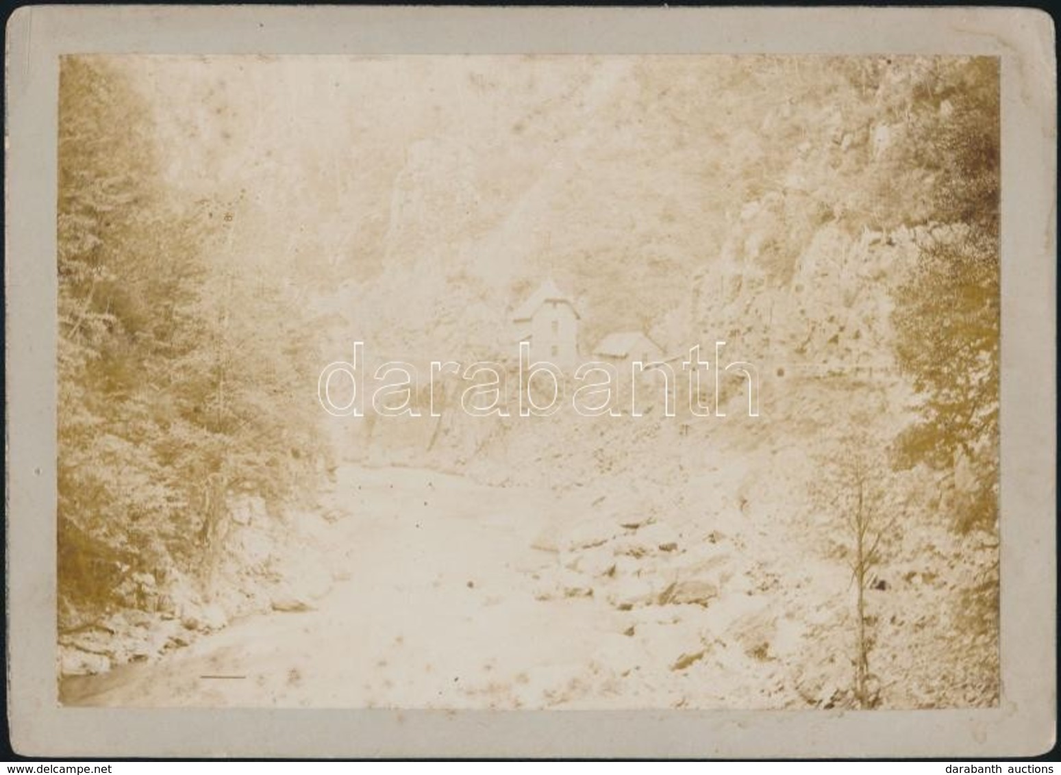 Cca 1890 Román-magyar Határ A Szuroki Szoros. Őrházak, Híd- Kemányhátú Fotó / Romanian-Hungarian Border Photo .16x12 Cm - Other & Unclassified