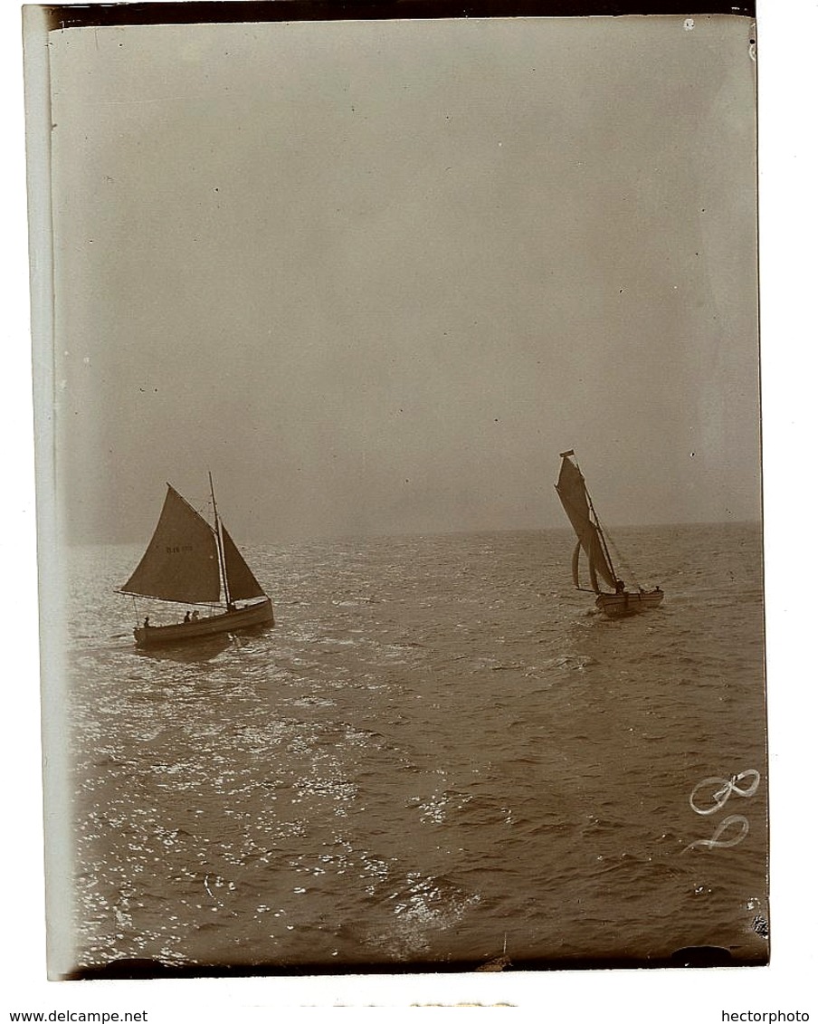 Mer Ocean Voilier 1900 1910 Sepia Lumière Superbe - Bateaux