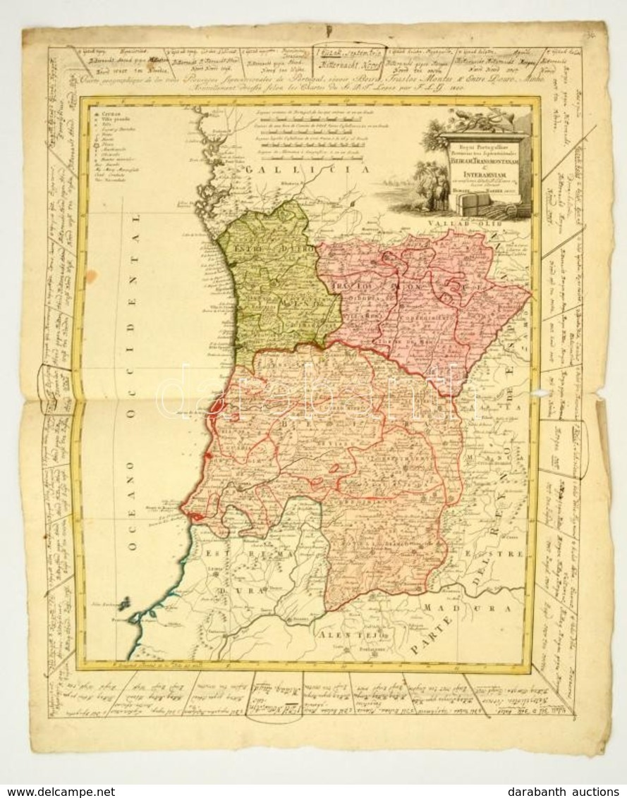 1800 Három Portugál Tartomány Térképe. Provincias Septentrionales De Portugal, Beira, Tras Los Montes & Entre Douro Minh - Other & Unclassified