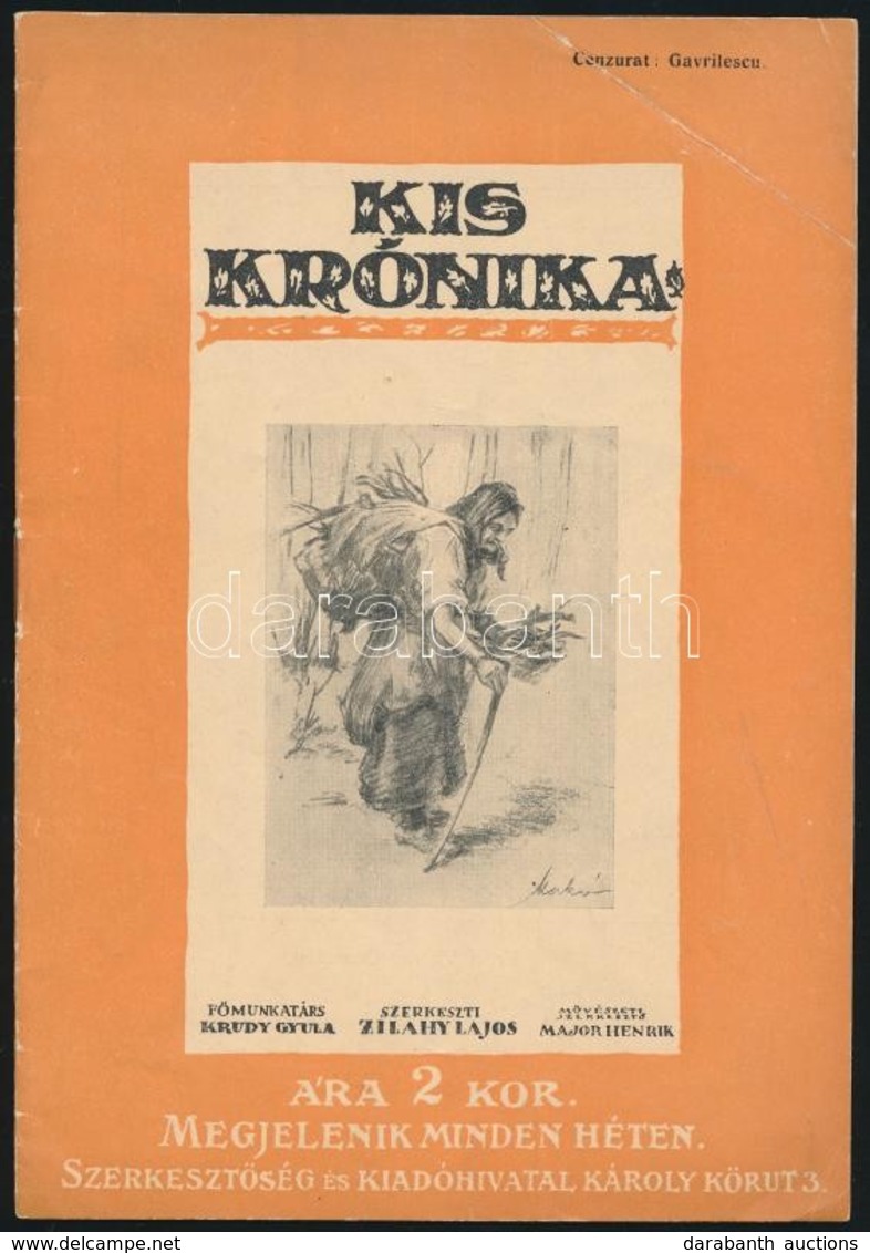 1919 Kis Krónika, 1919. Október 21., I. évf. 4. Szám. Főmunkatárs: Krúdy Gyula. Szerk.: Zilahy Lajos. Művészeti Szerkesz - Unclassified