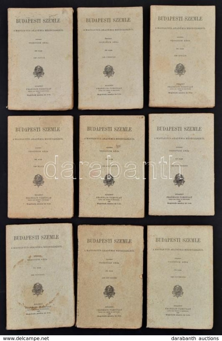 1928 Budapesti Szemle. Szerk.: Voinovich Géza. 1928 Január-február, április-május, Augusztus, December, 602-603, 605-606 - Unclassified