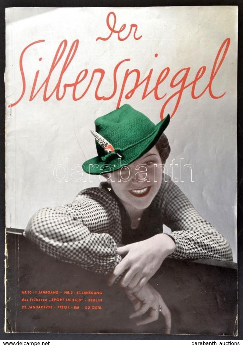 1935 Der Silberspiegel. 1935. Január. 22. Német Nyelvű Divatlap, Számos Fekete-fehér Fotóval Illusztrált. - Unclassified