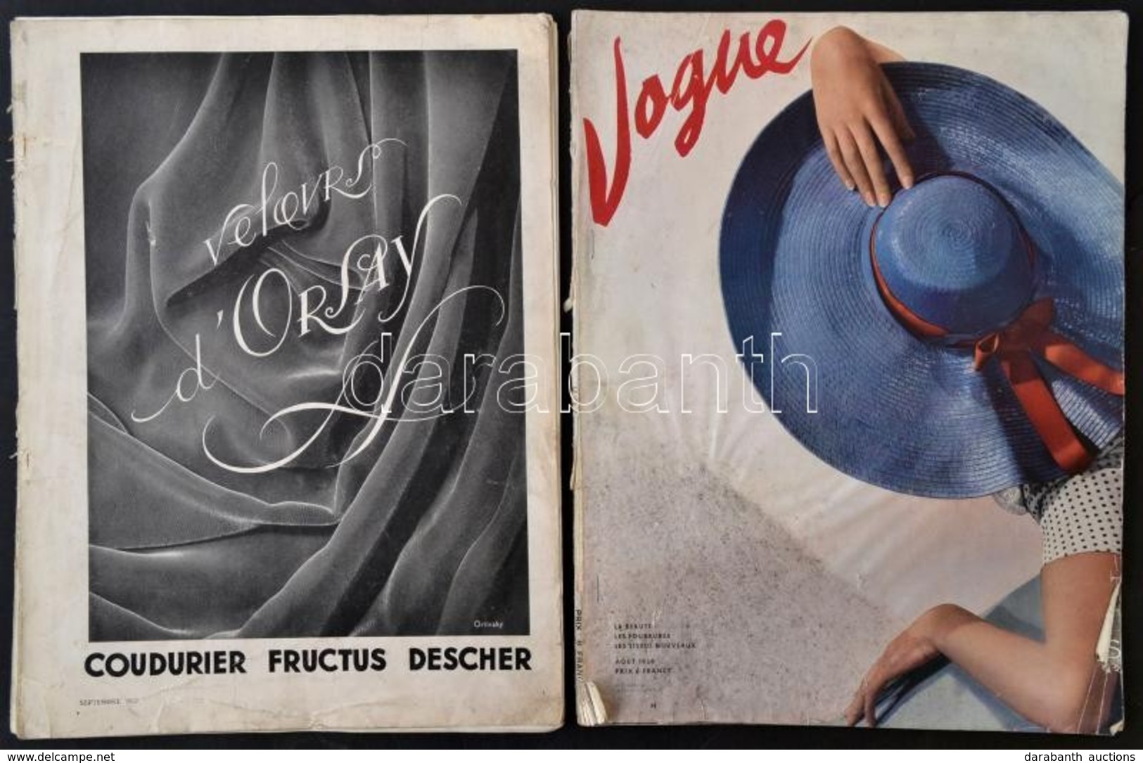 1936-1937 Vogue Francia Divatlap 2 Száma, 1936 Augusztus, 1937 Szeptember, Francia Nyelven, Számos érdekes Fotóval, A 19 - Unclassified