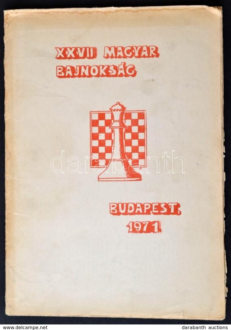 1971 XXVII. Magyar Bajnokság. Budapest. 1971. A Borító Elvált A Füzettől, Kissé Foltos Borítóval, 46 Oldal. - Ohne Zuordnung