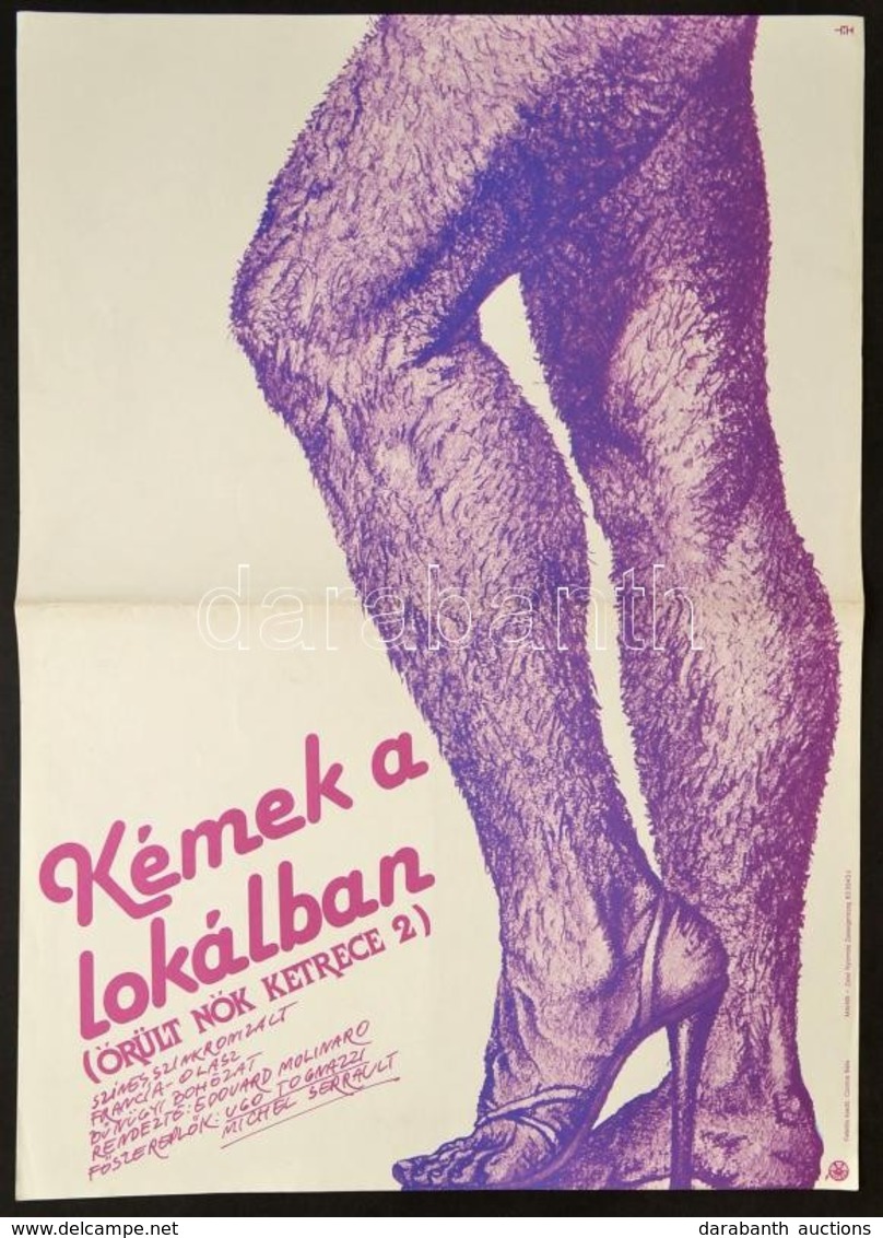 1983  Helényi Tibor (1946-2014): Kémek A Lokálban. Őrült Nők Ketrece 2, Francia-olasz Film Plakát, Hajtott, 58x41,5 Cm - Sonstige & Ohne Zuordnung