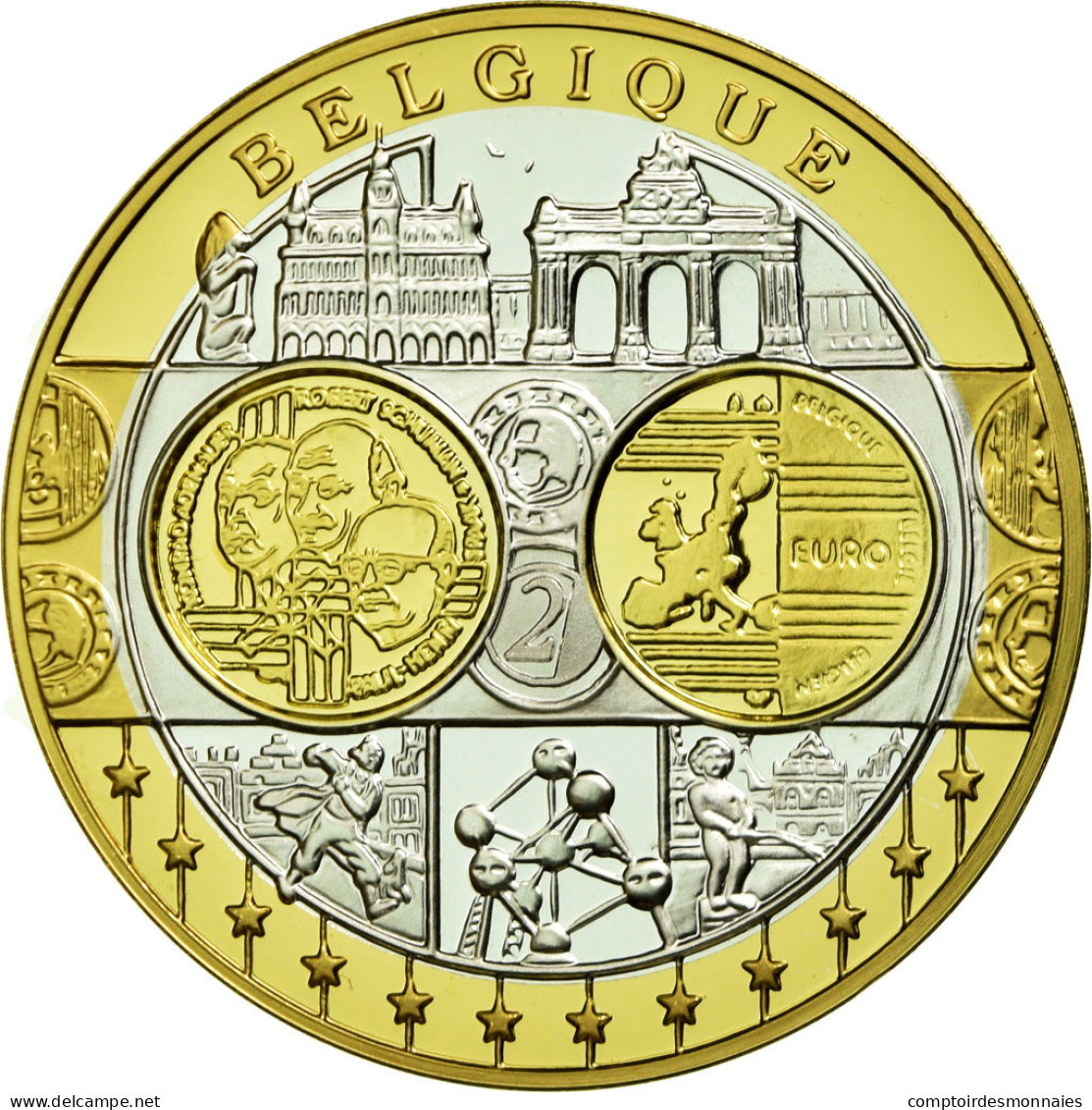 Belgique, Médaille, L'Europe, Belgique, FDC, Argent - Autres & Non Classés