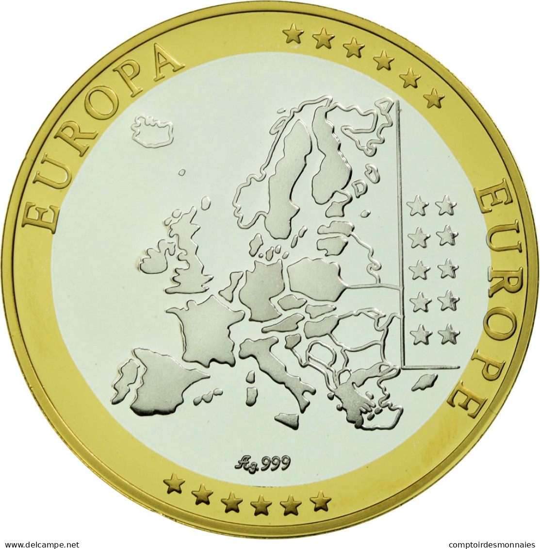 Belgique, Médaille, L'Europe, Belgique, FDC, Argent - Autres & Non Classés