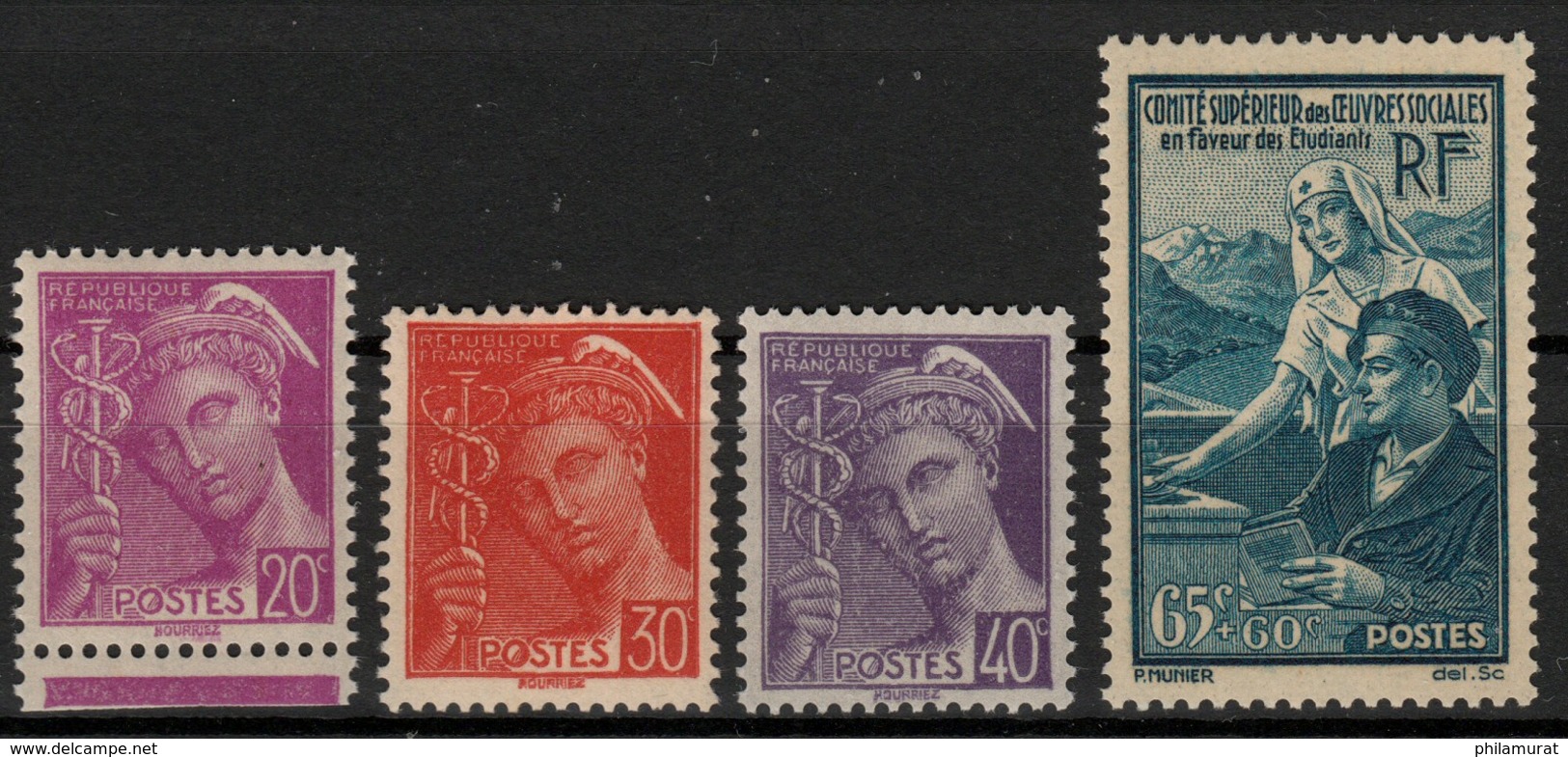 France 1936/1939 lot neufs sans charnière COTE 718 € - 1er choix