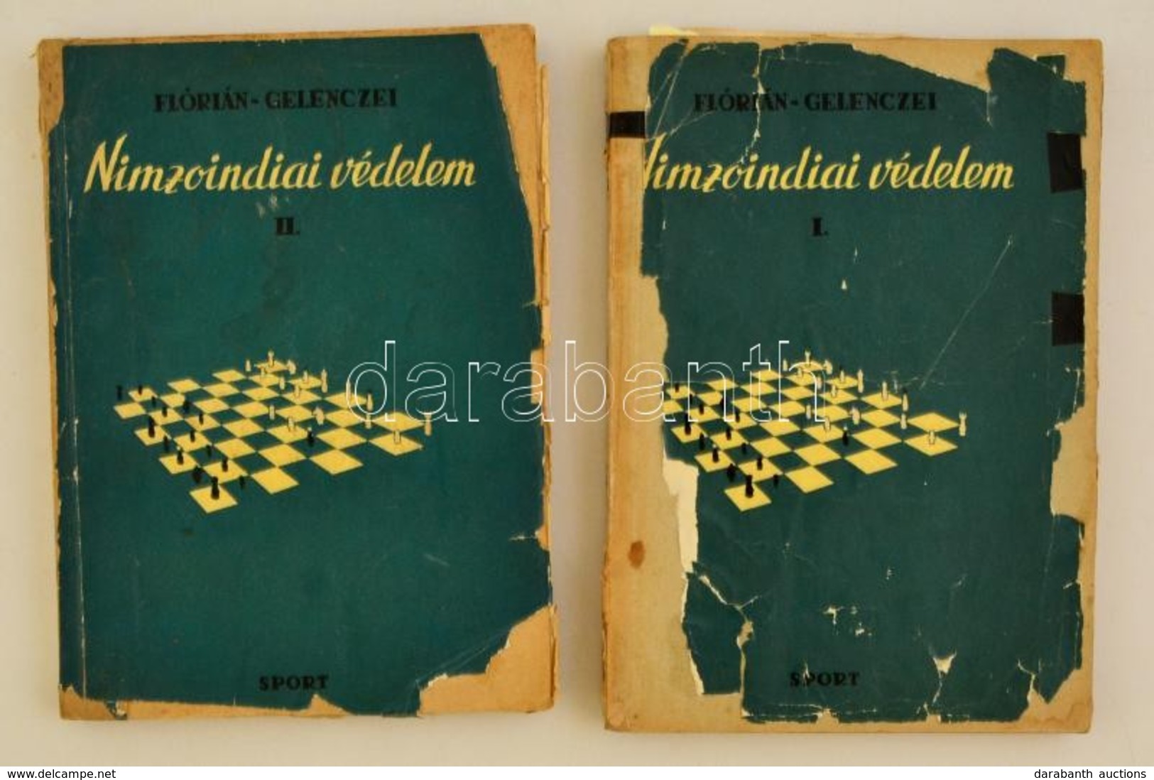 Flórián Tibor-Gelenczei Emil Dr.: Nimzoindiai Védelem I-II. Bp., 1958. Sport. Megviselt Papírkötésben. - Ohne Zuordnung