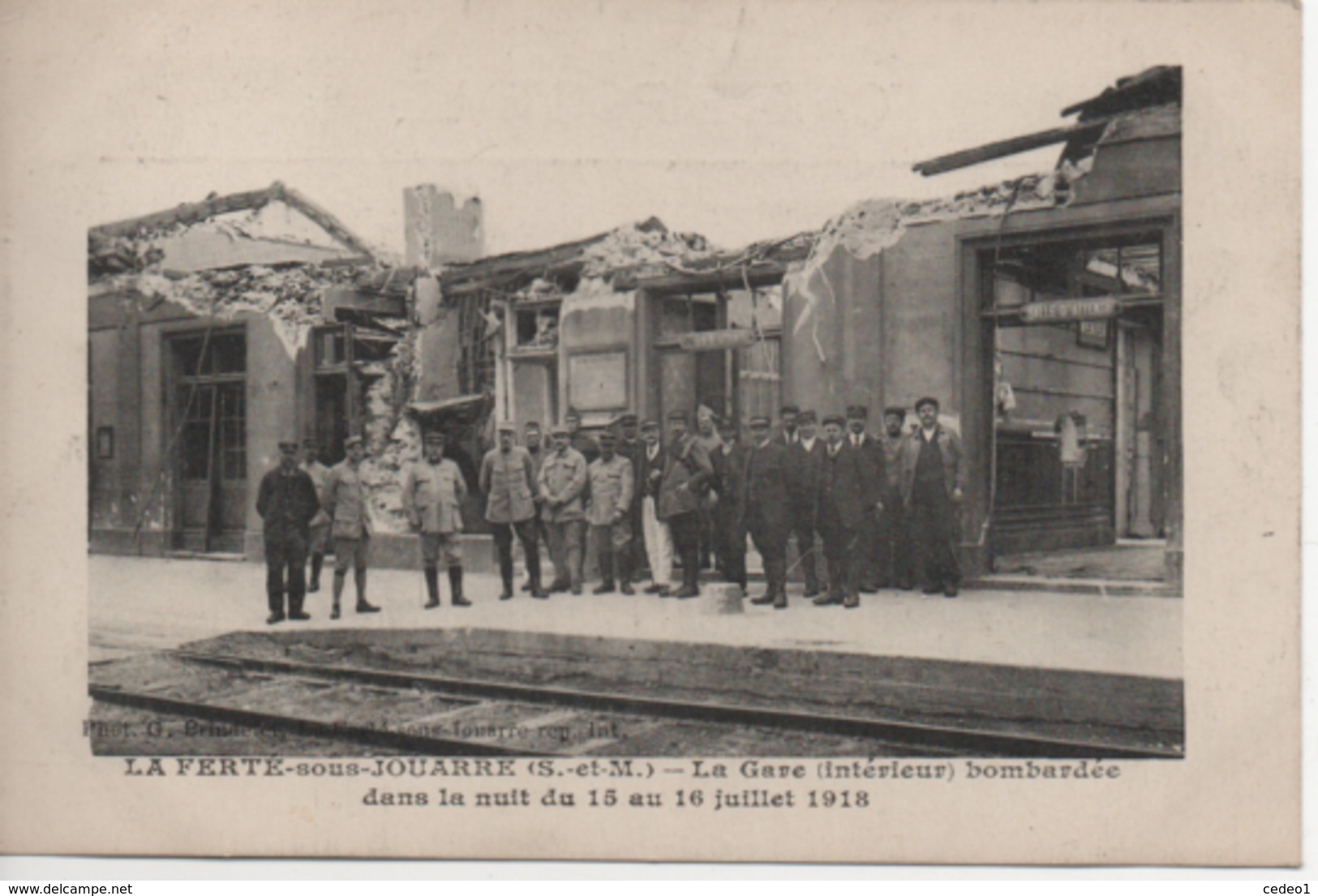 LA FERTE SOUS JOUARRE  LA GARE INTERIEUR BOMBARDEE - La Ferte Sous Jouarre