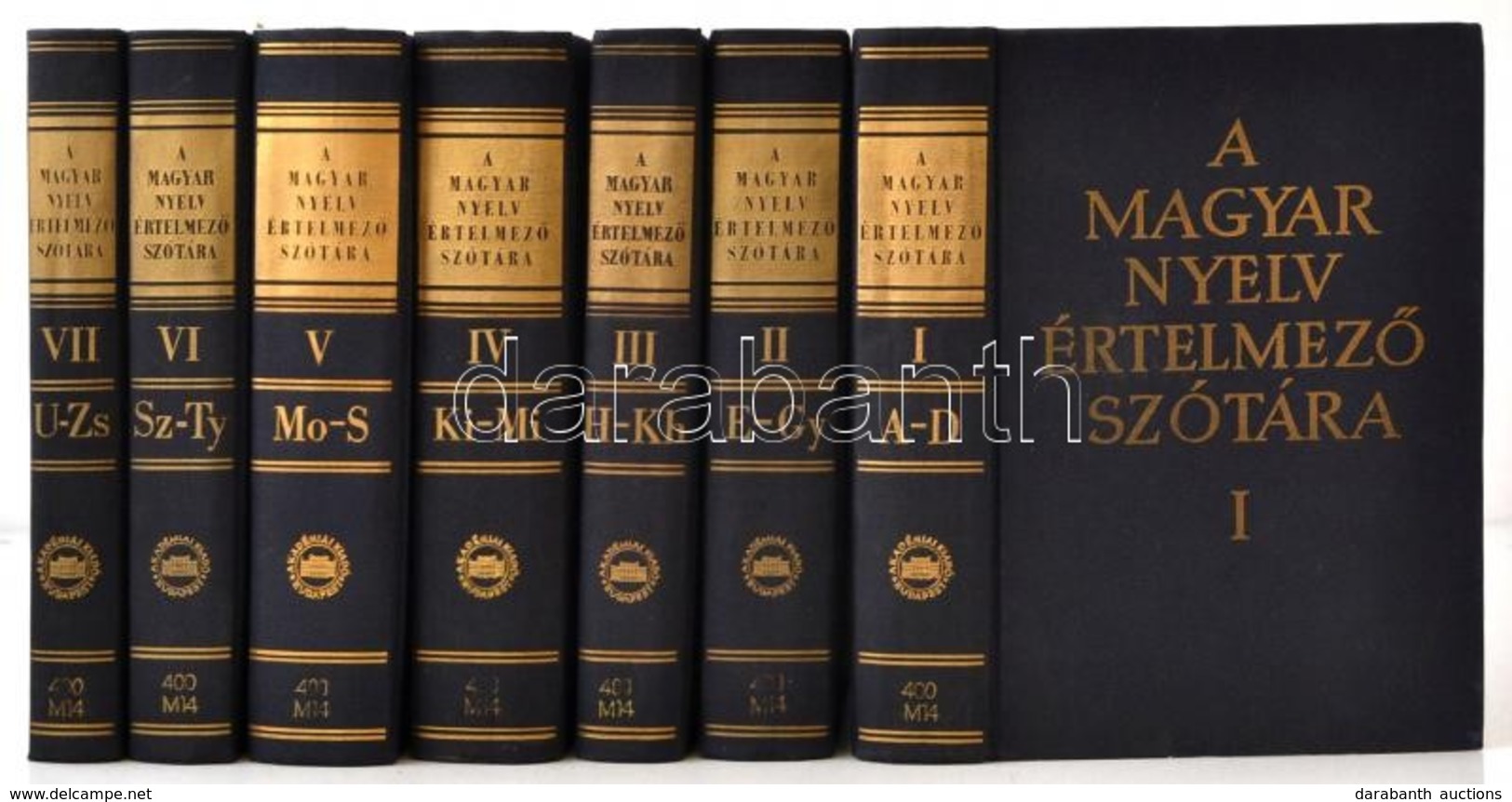 A Magyar Nyelv értelmező Szótára I-VII. Kötet. Bp., 1966-, Akadémia Kiadó. Kiadói Aranyozott Gerincű Egészvászon-kötés,  - Ohne Zuordnung