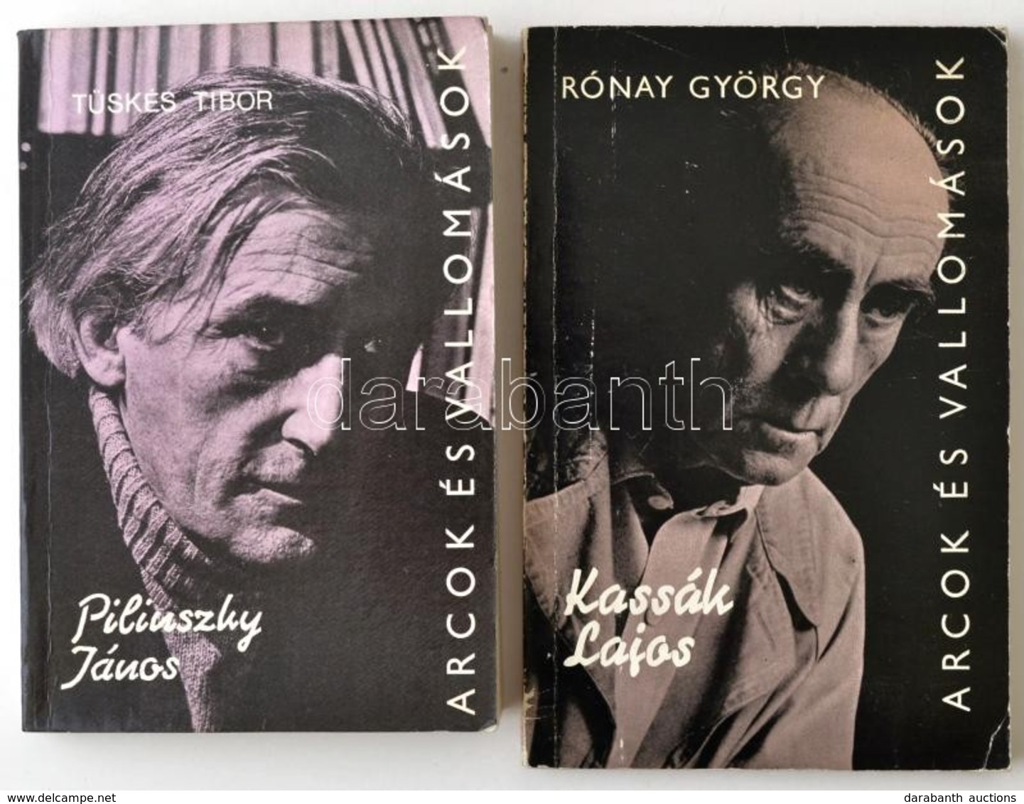 Arcok és Vallomások 2 Kötete: 
Rónay György: Kassák Lajos. 
Tüskés Tibor: Pilinszky János. Bp.,1971-1986, Szépirodalmi.  - Ohne Zuordnung