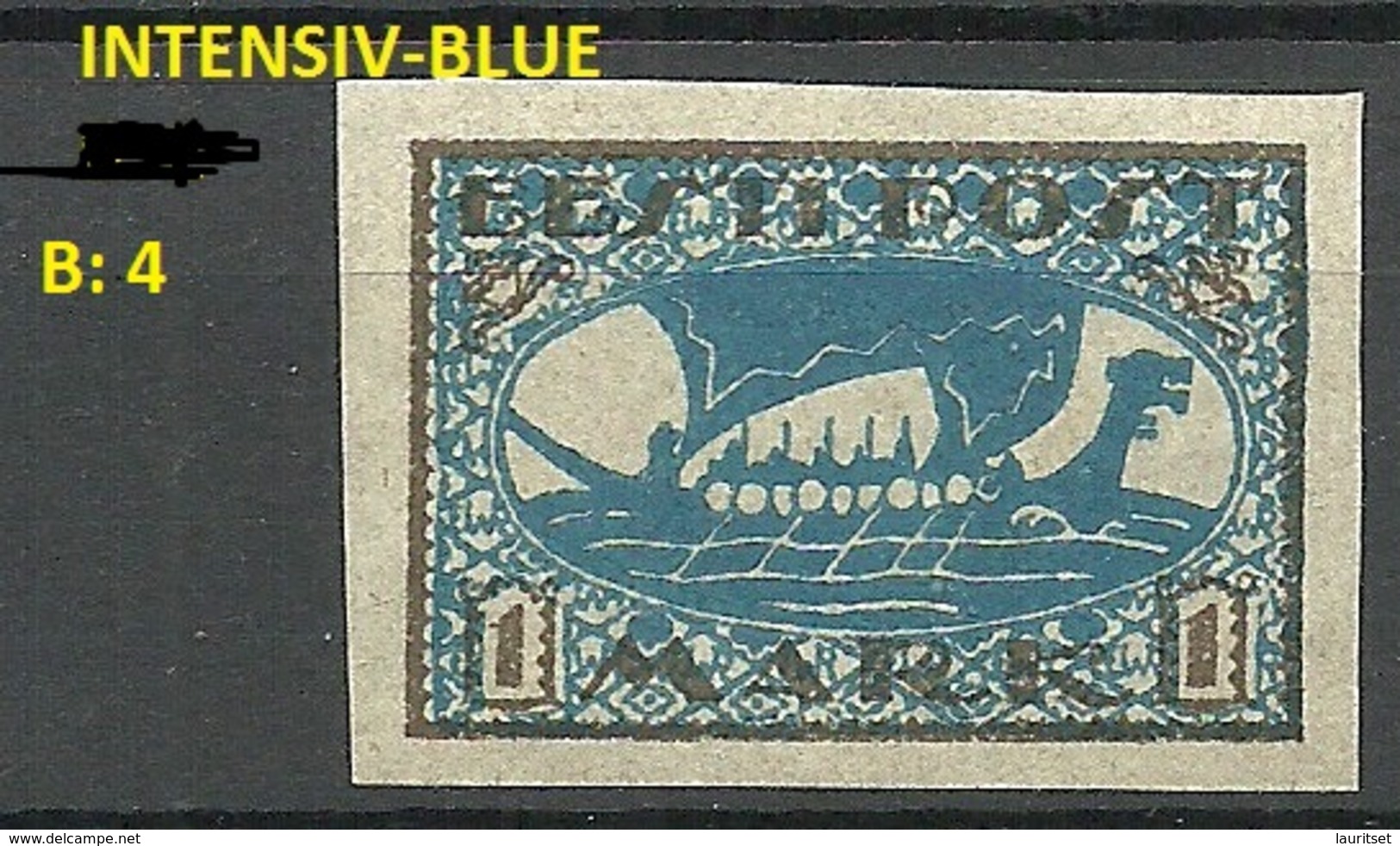 ESTLAND Estonia 1920 Michel 12 Y B: 4 Color Variety Abart (*) - Estonie