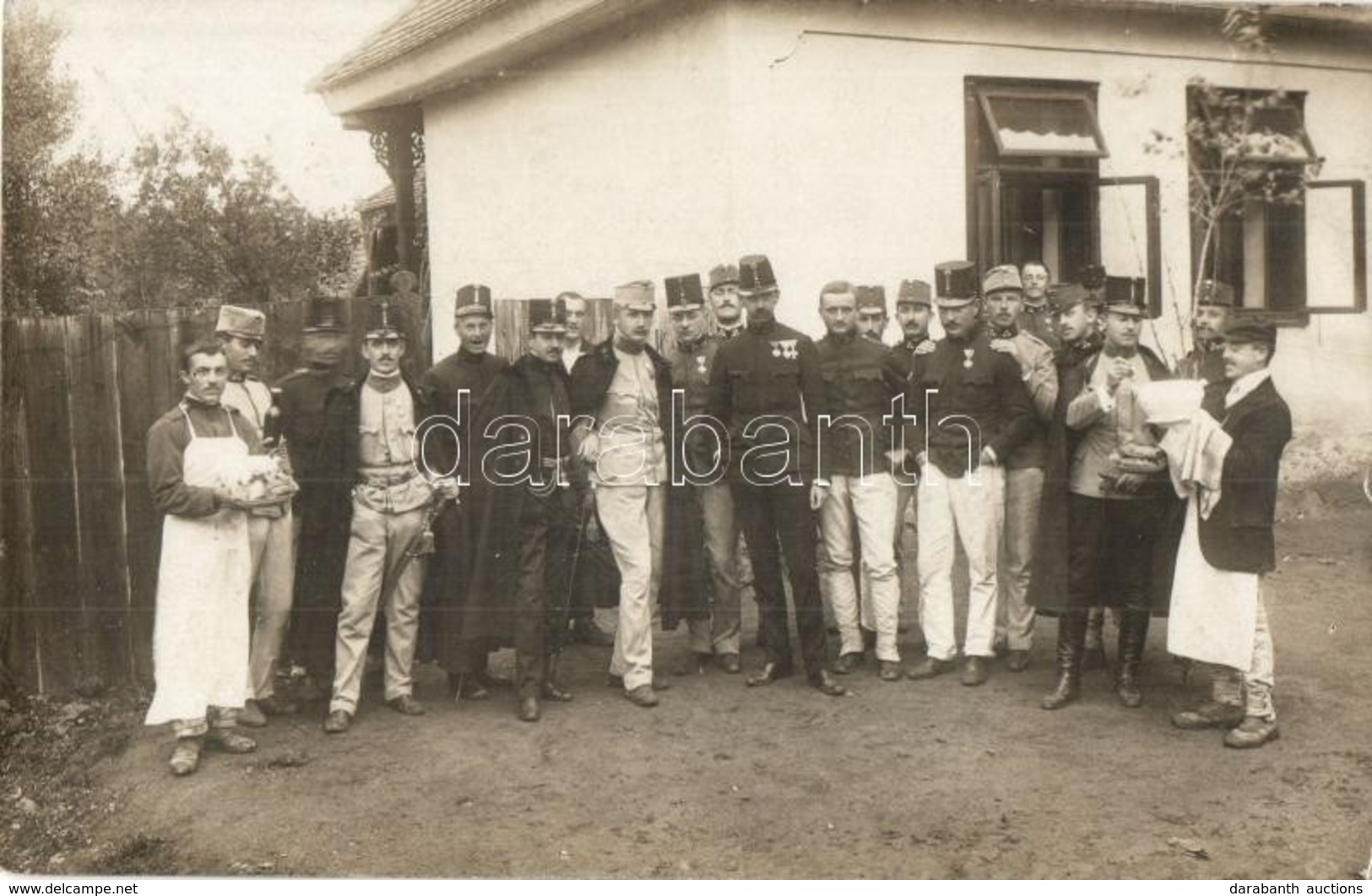 T2/T3 1909 Aszód, Tűzoltók A Befejezett Gyakorlat Után, Csoportkép. Photo (EK) - Ohne Zuordnung