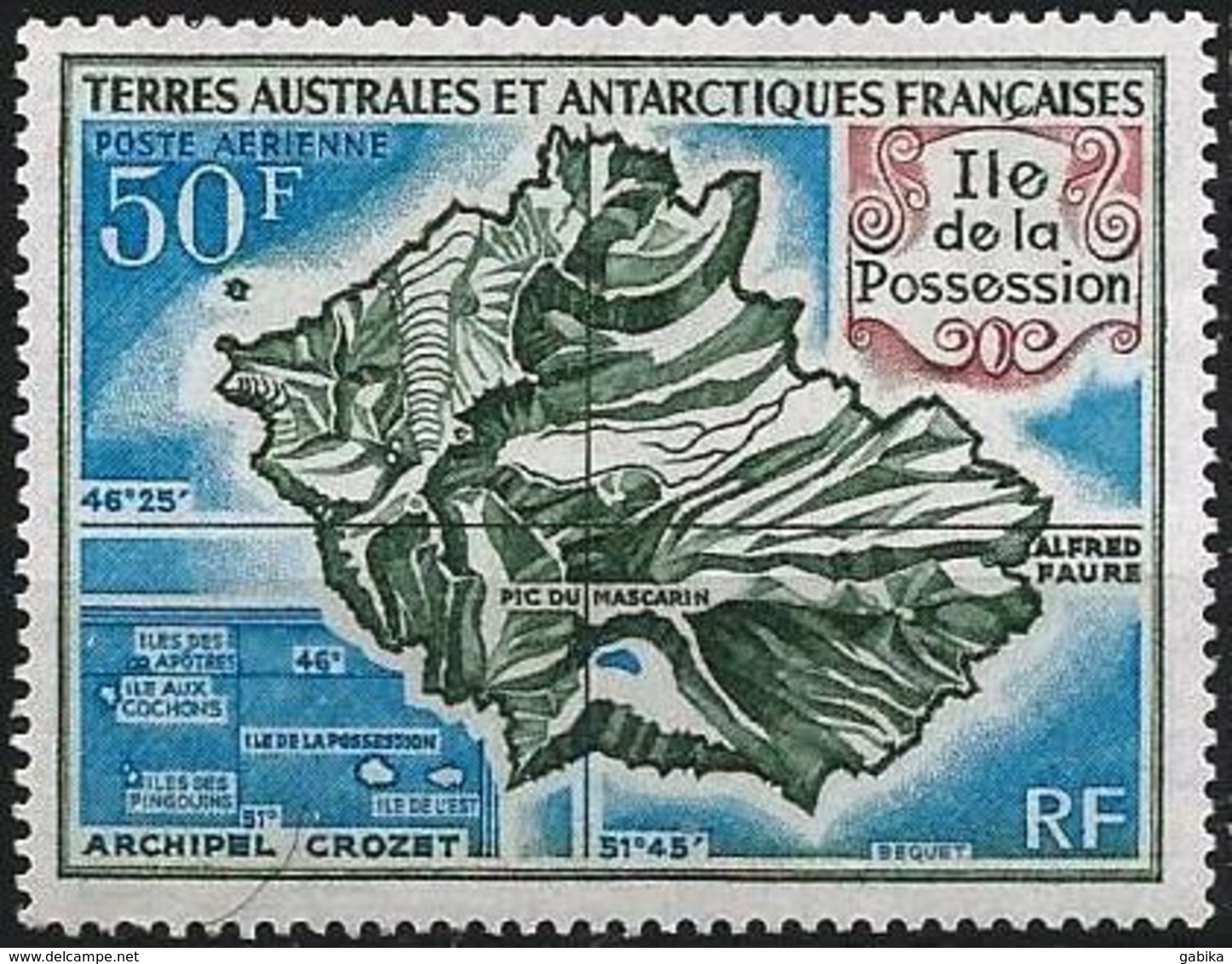 French Southern And Antarctic Territories 1969-71 Scott C20 MNH Possession Island Map - Neufs