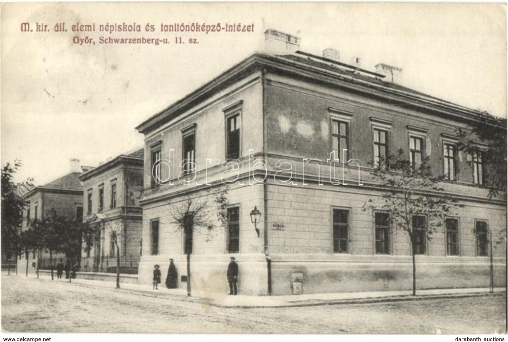 T2 1916 Győr, M. Kir. áll. Elemi Népiskola és Tanítónőképző Intézet. Schwarzenberg U. 11. - Ohne Zuordnung