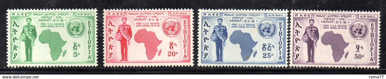 ETP96B - ETIOPIA 1958 , Posta Aerea Yvert  N 57/60 *** - Etiopia