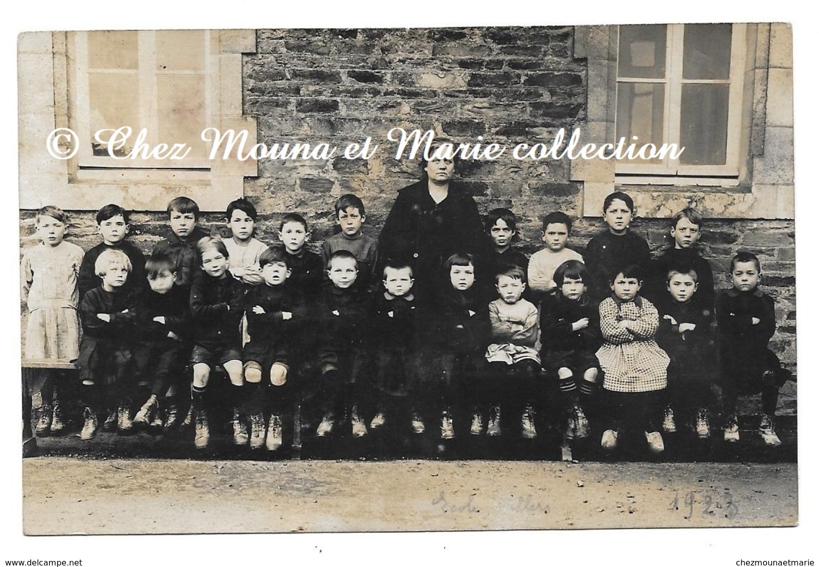 VILLERS 1923 - CLASSE ENFANTS ECOLE - LOIRE - CARTE PHOTO - Other & Unclassified