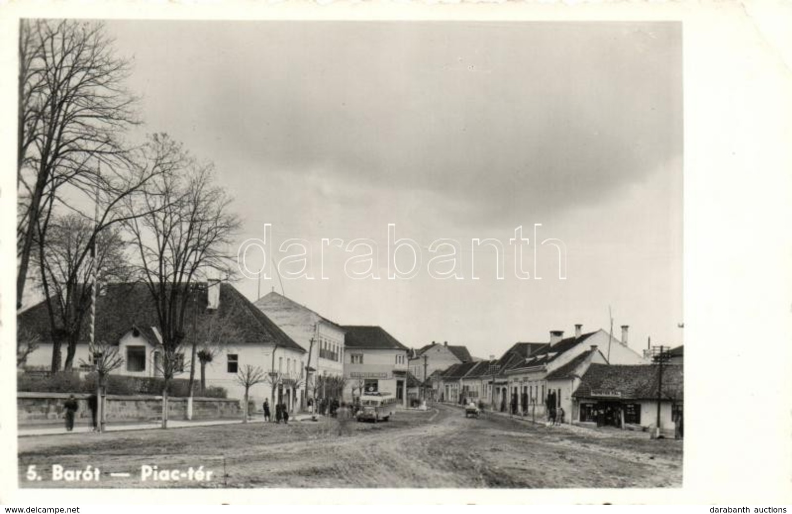 T2/T3 Barót, Piac-tér, Temetkezési Vállalat, Demeter Pál üzlete / Market Place, Funeral Company, Shops (EK) - Unclassified